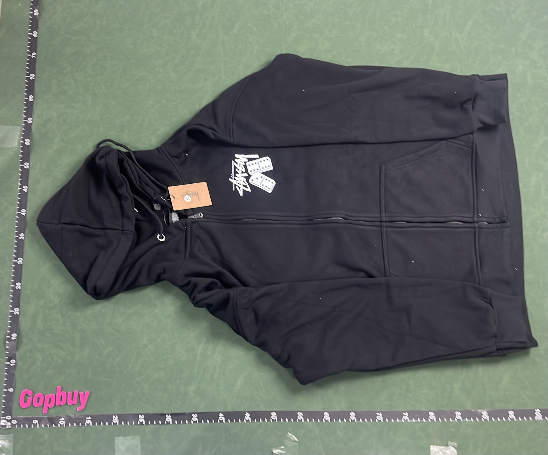 Stussy Dominoes Zip Hoodie Black