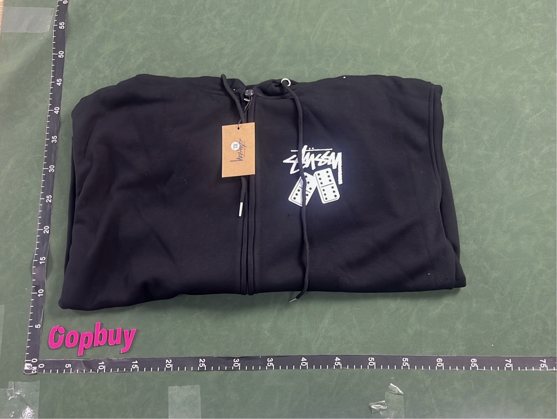 Stussy Dominoes Zip Hoodie Black