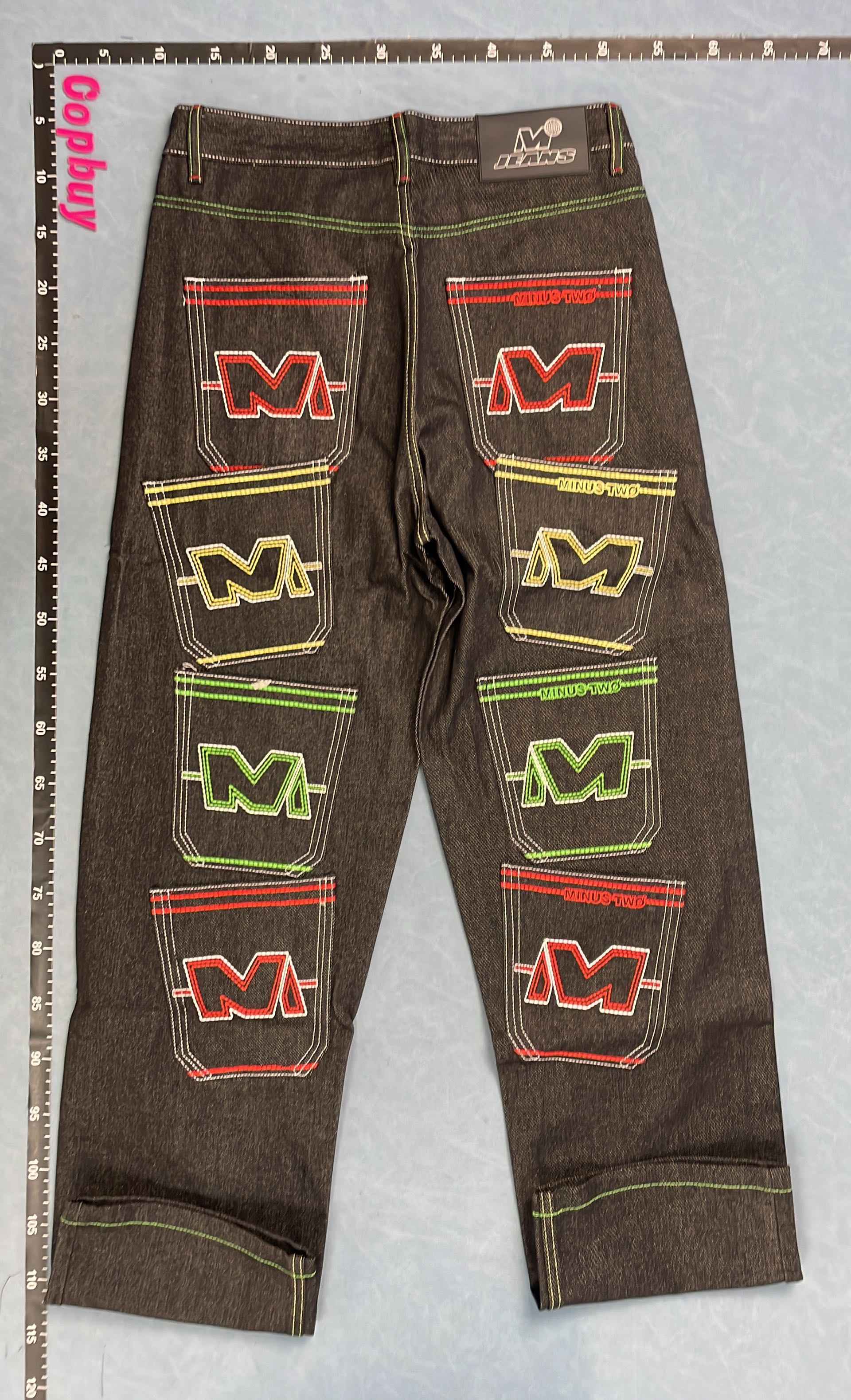 Black Pants with 'pants' Print - Casual Streetwear Style