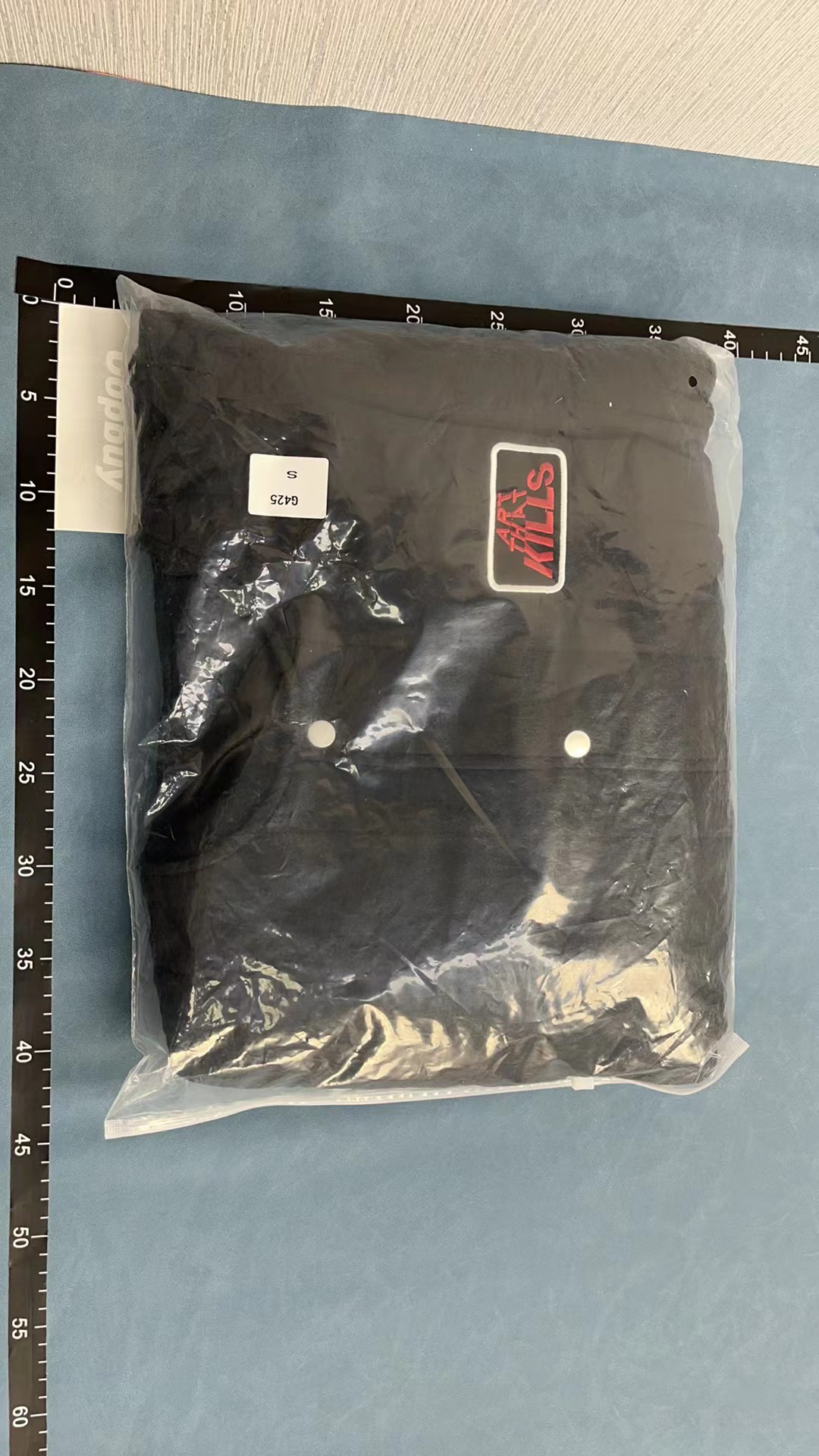 Black Horror Jacket with Patch and Sleeve Logo