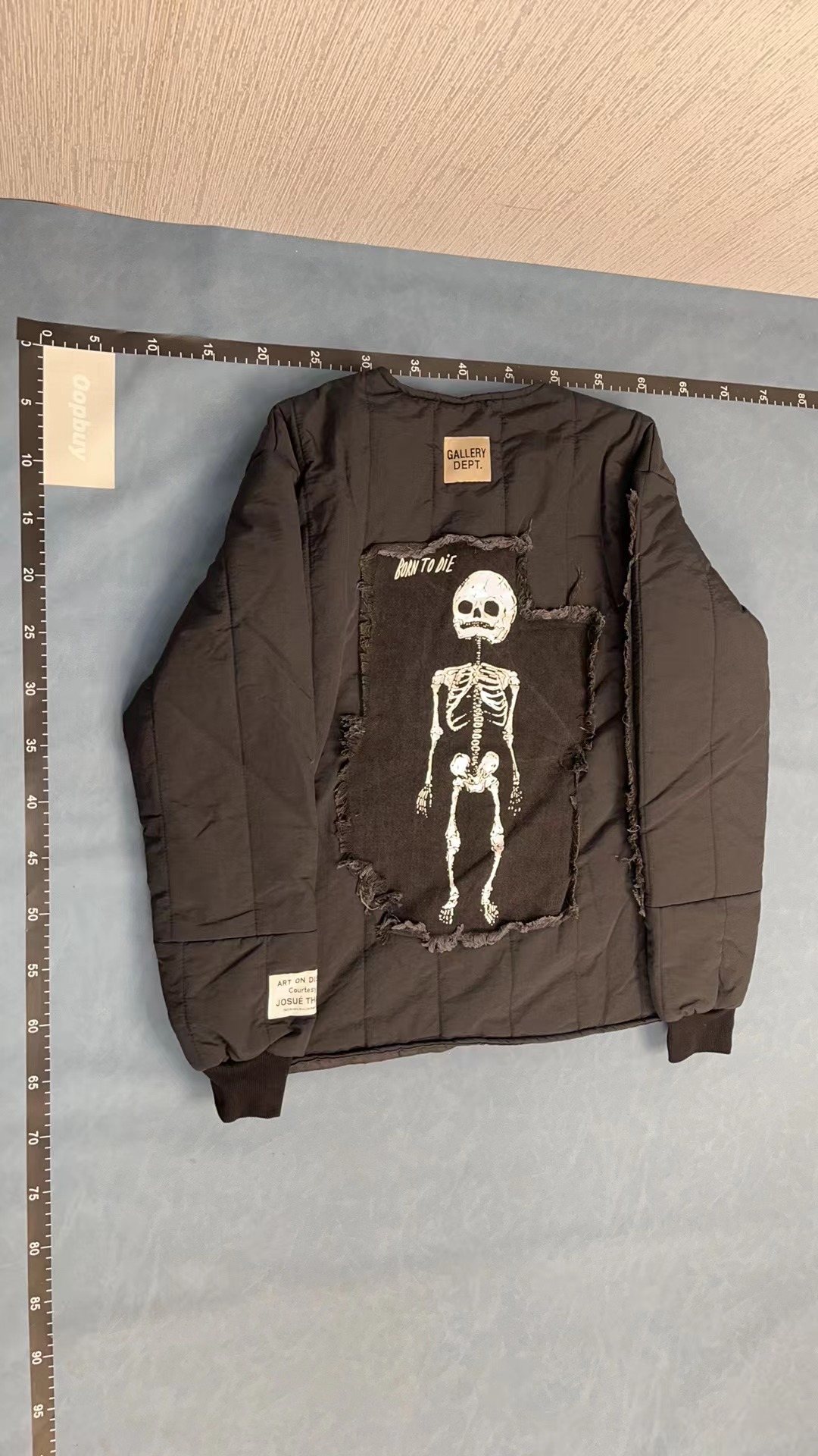Black Horror Jacket with Patch and Sleeve Logo