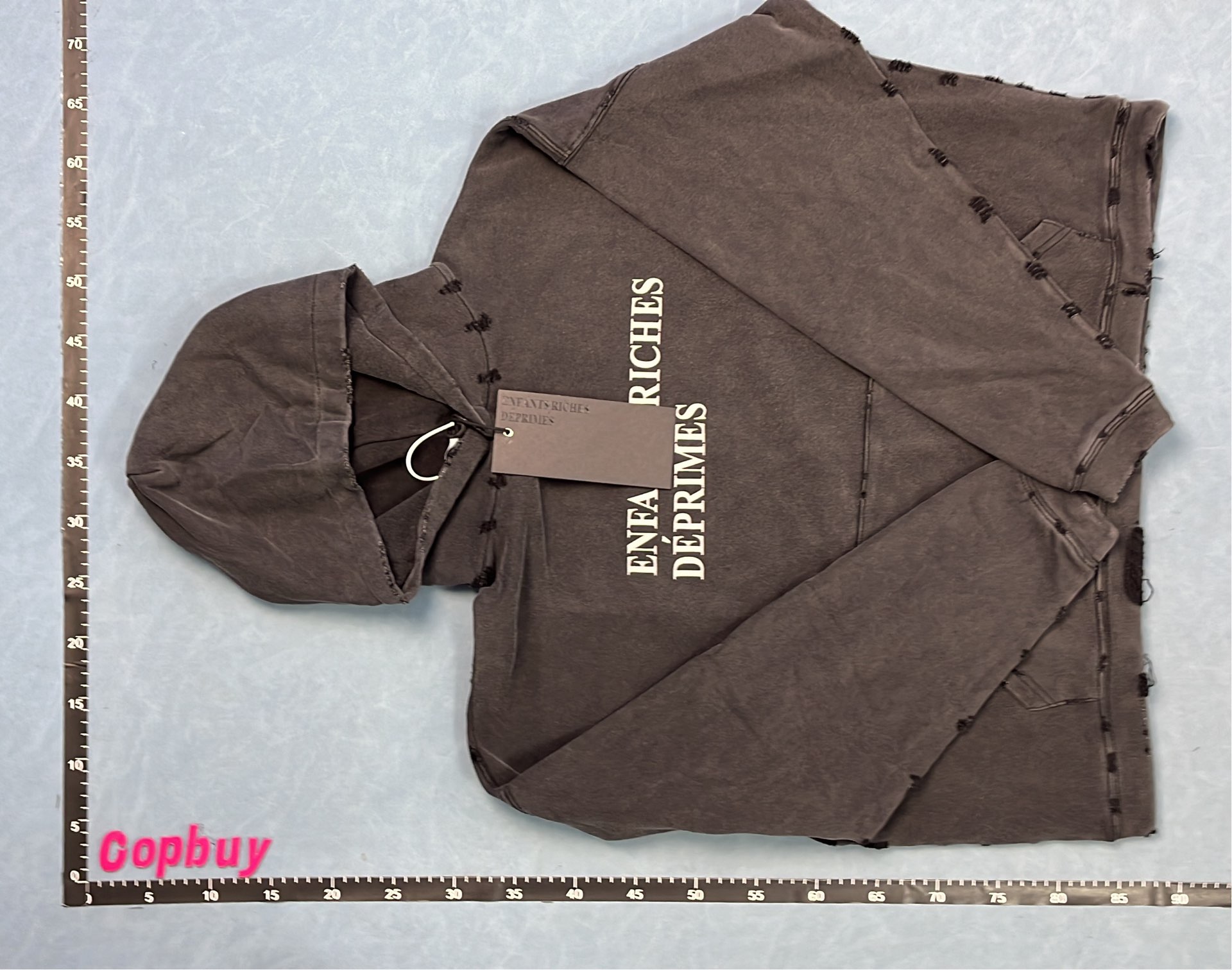 Enfants Riches D&eacute;prim&eacute;s Hoodie - Gray and Black Oversized Sweatshirt