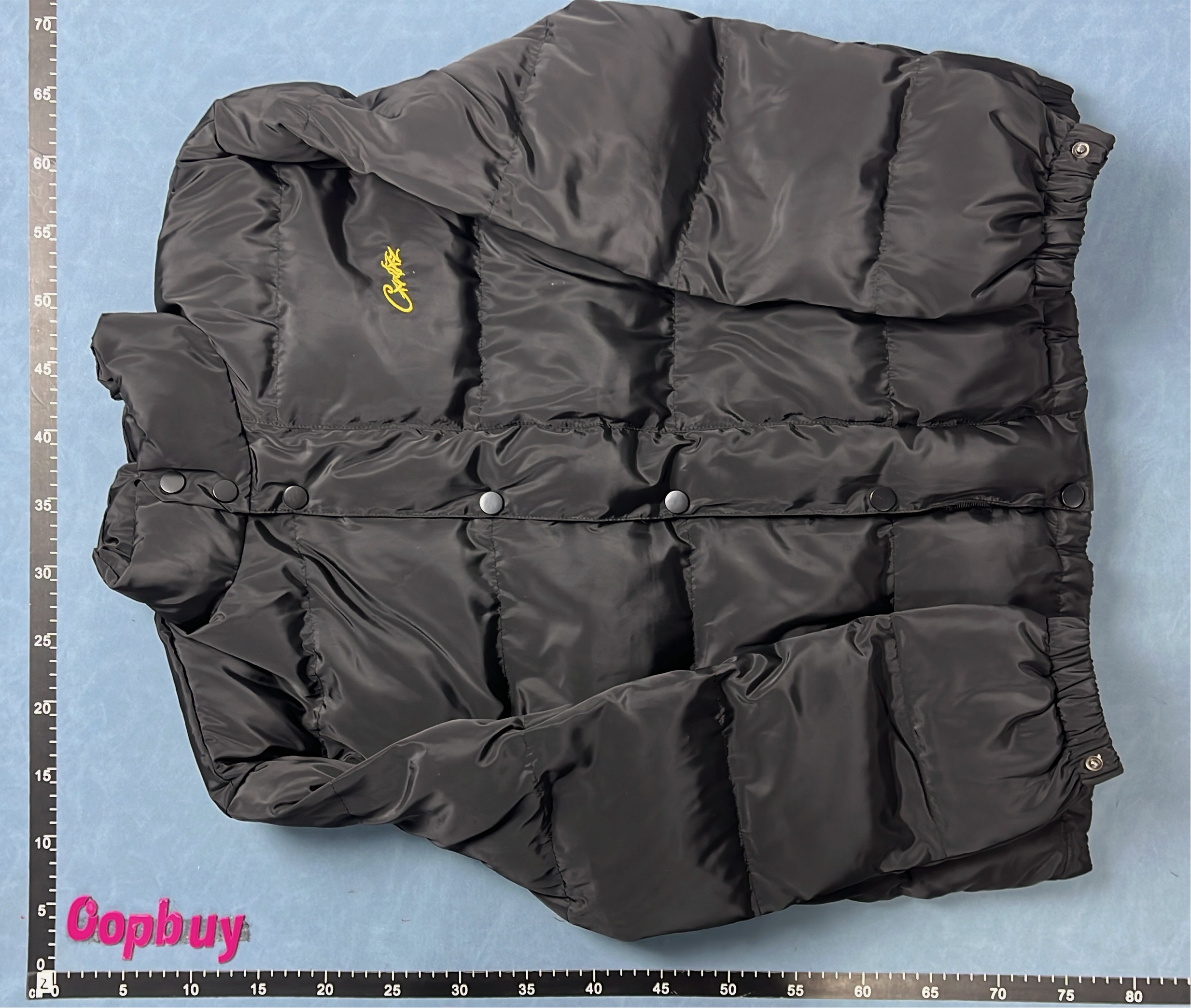 Corteiz Puffer Jacket - Green Black Grey