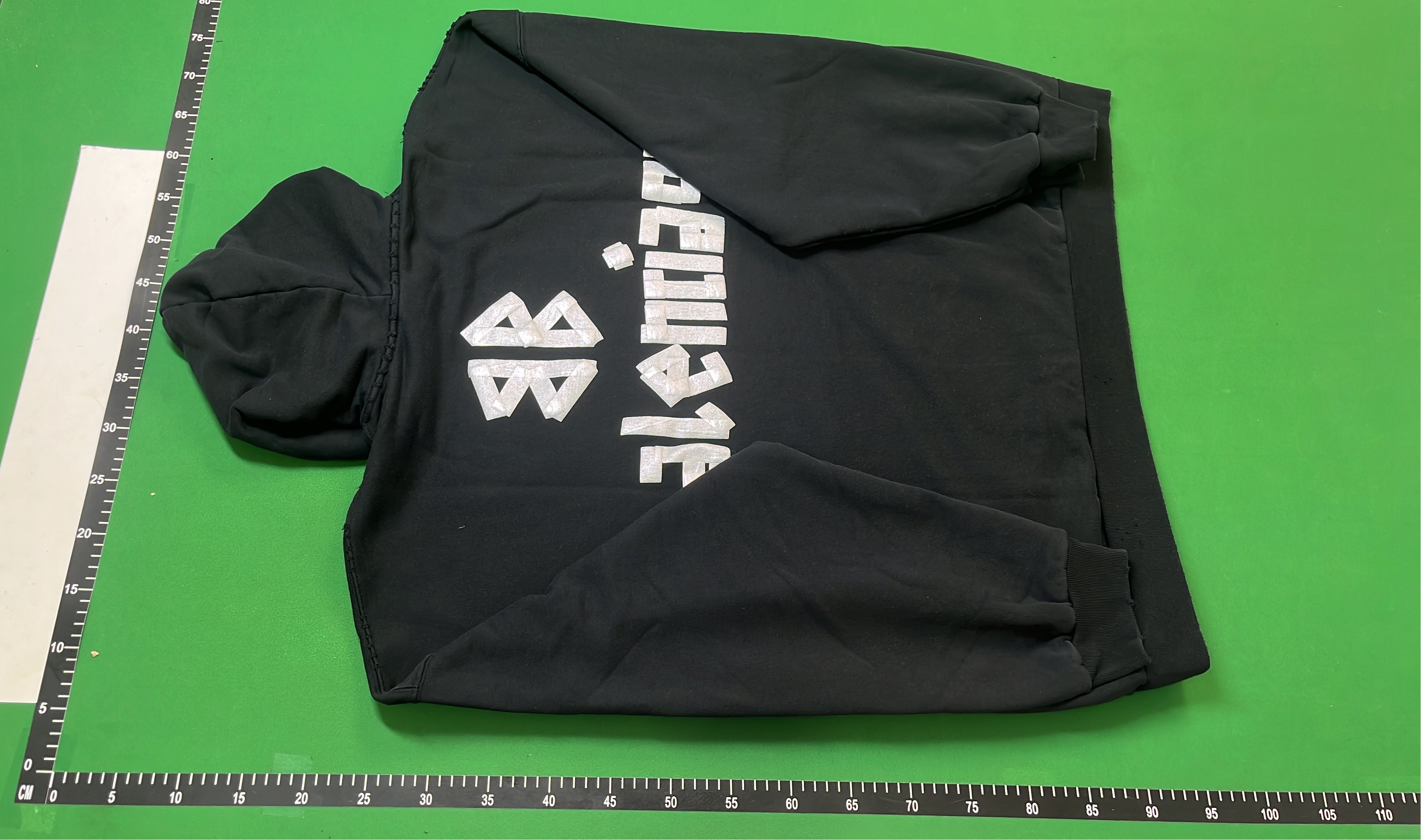 Balenciaga Black Hoodie with BB Logo Print
