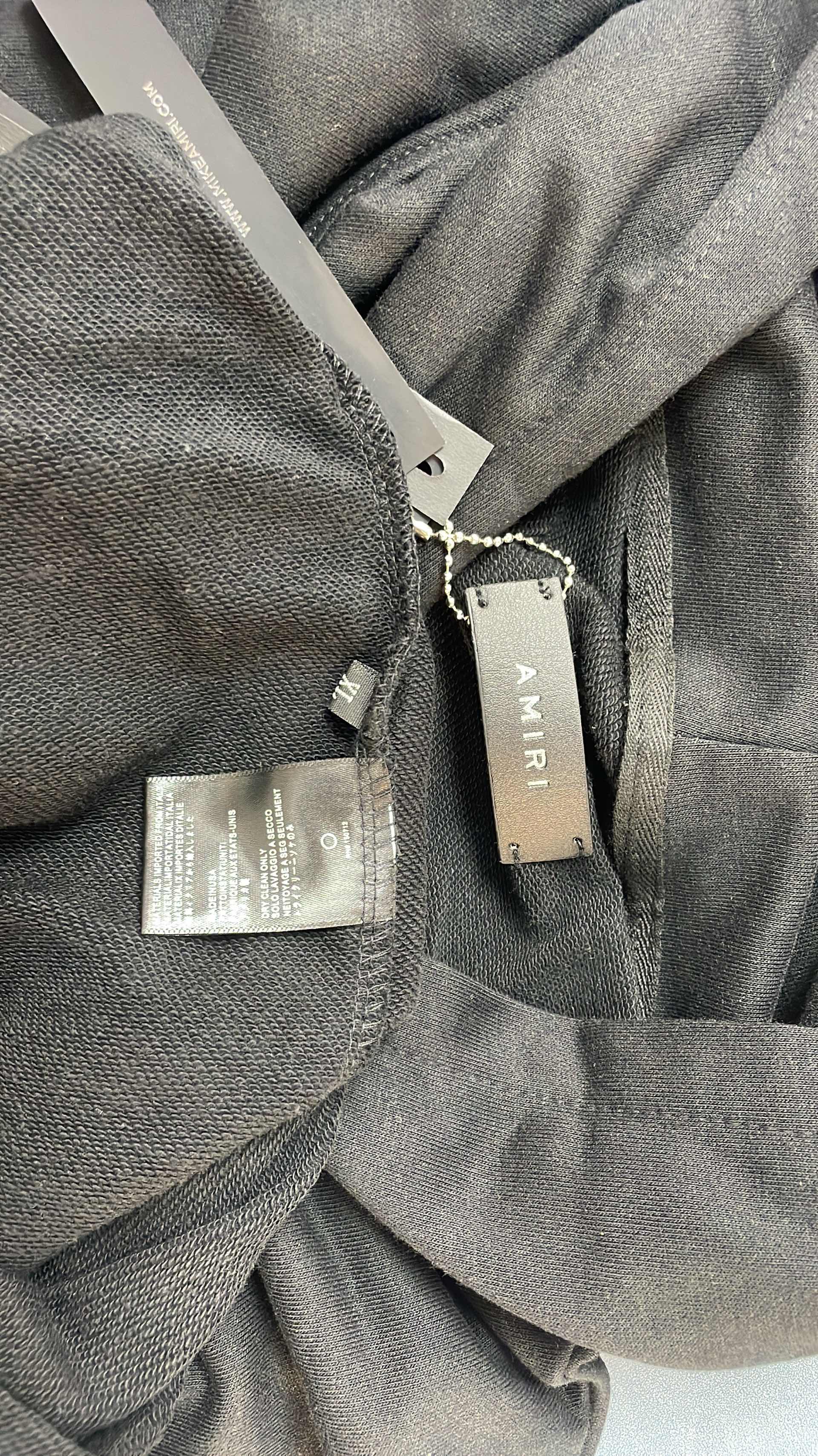 AMIRI Black Hoodie with Bold Logo Print