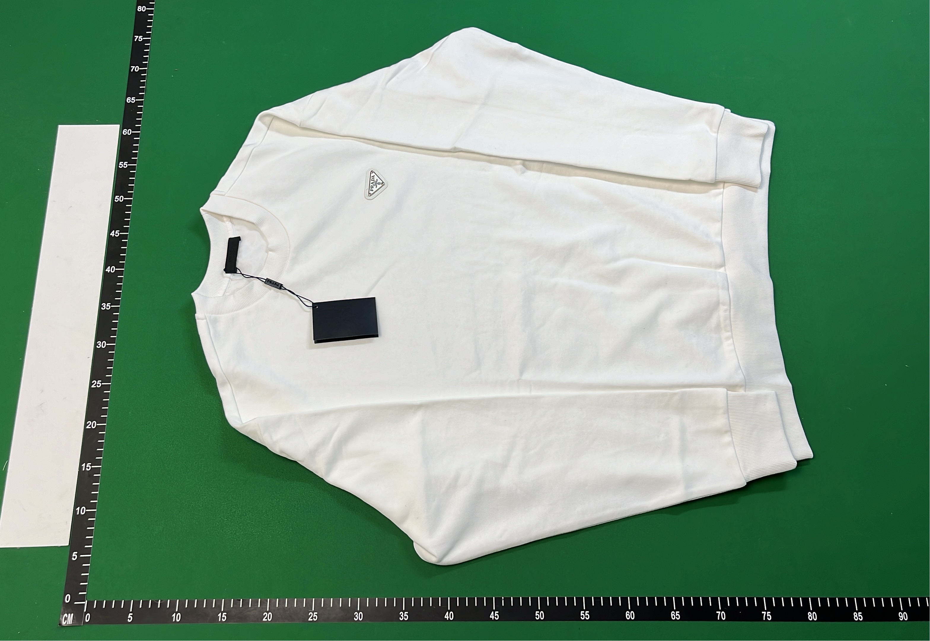 Prada White Crewneck Sweatshirt with Logo