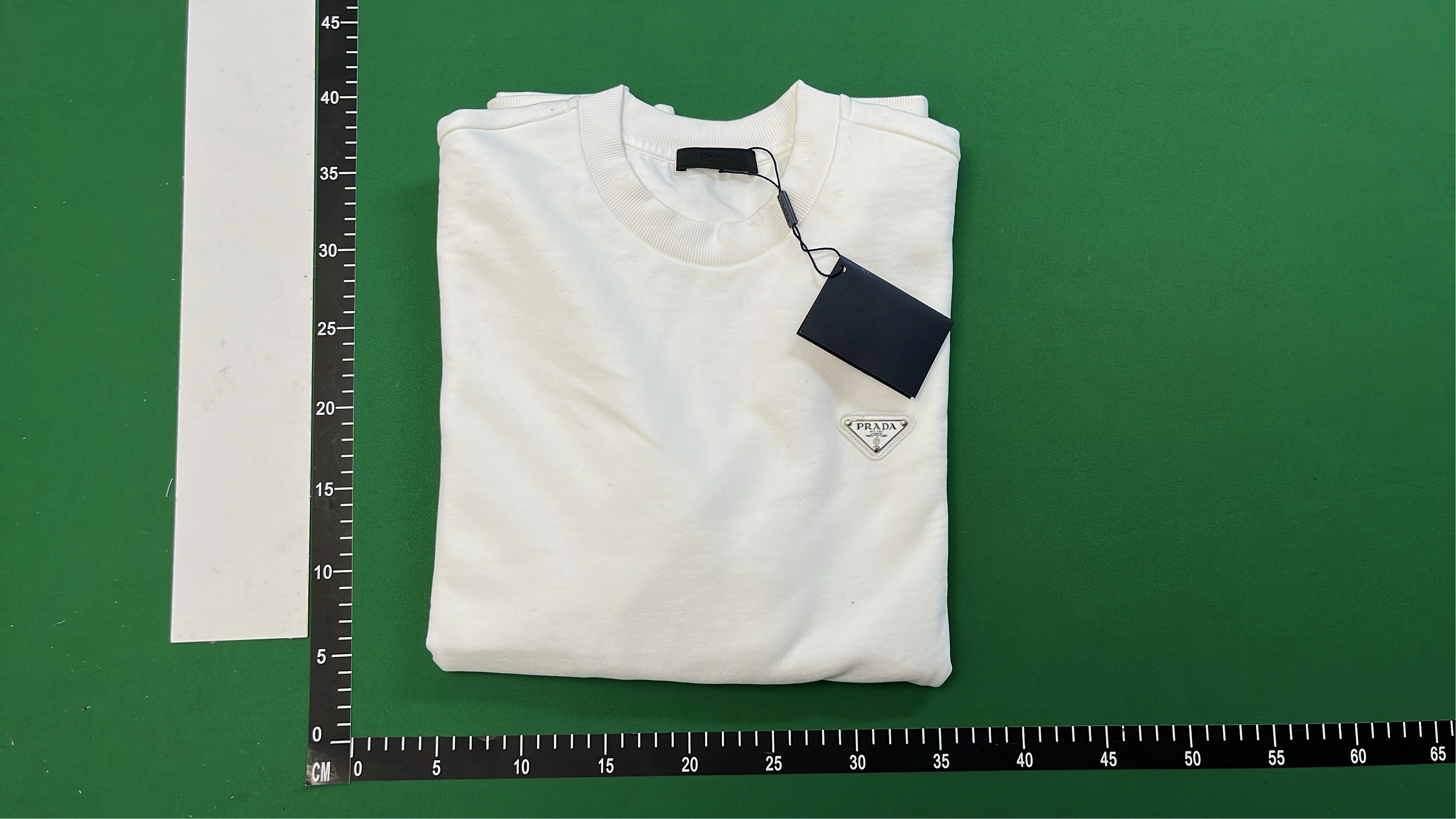 Prada White Crewneck Sweatshirt with Logo