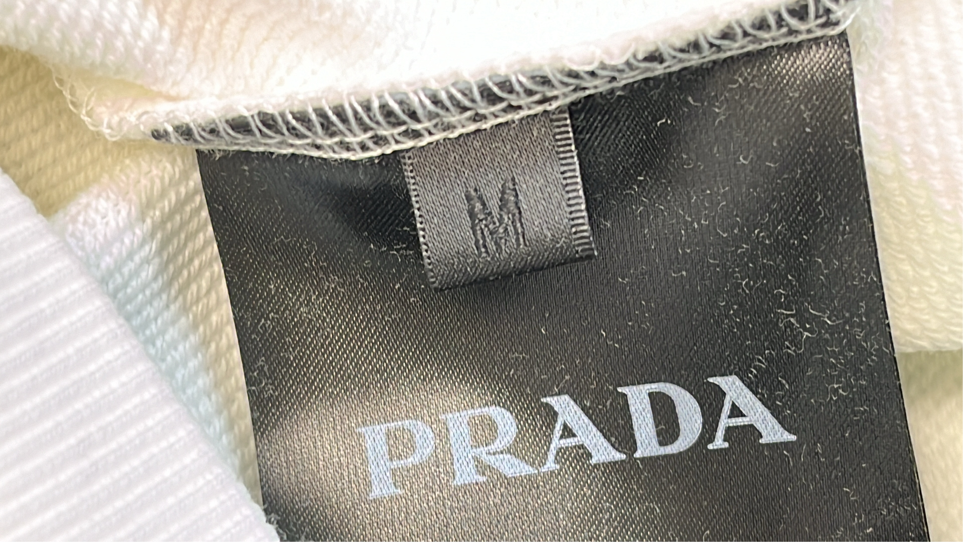 Prada White Crewneck Sweatshirt with Logo