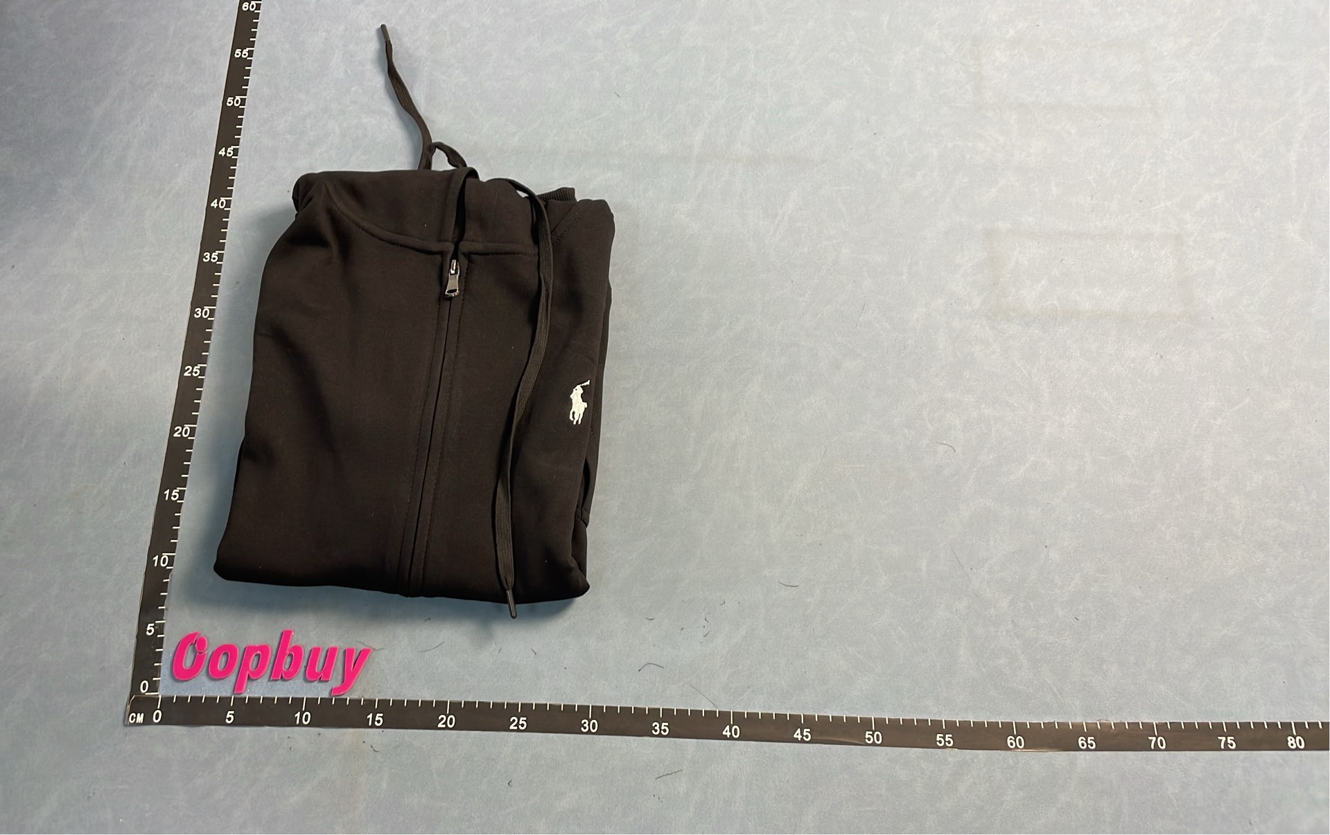 Polo Ralph Lauren Black Zip-Up Hoodie with Logo