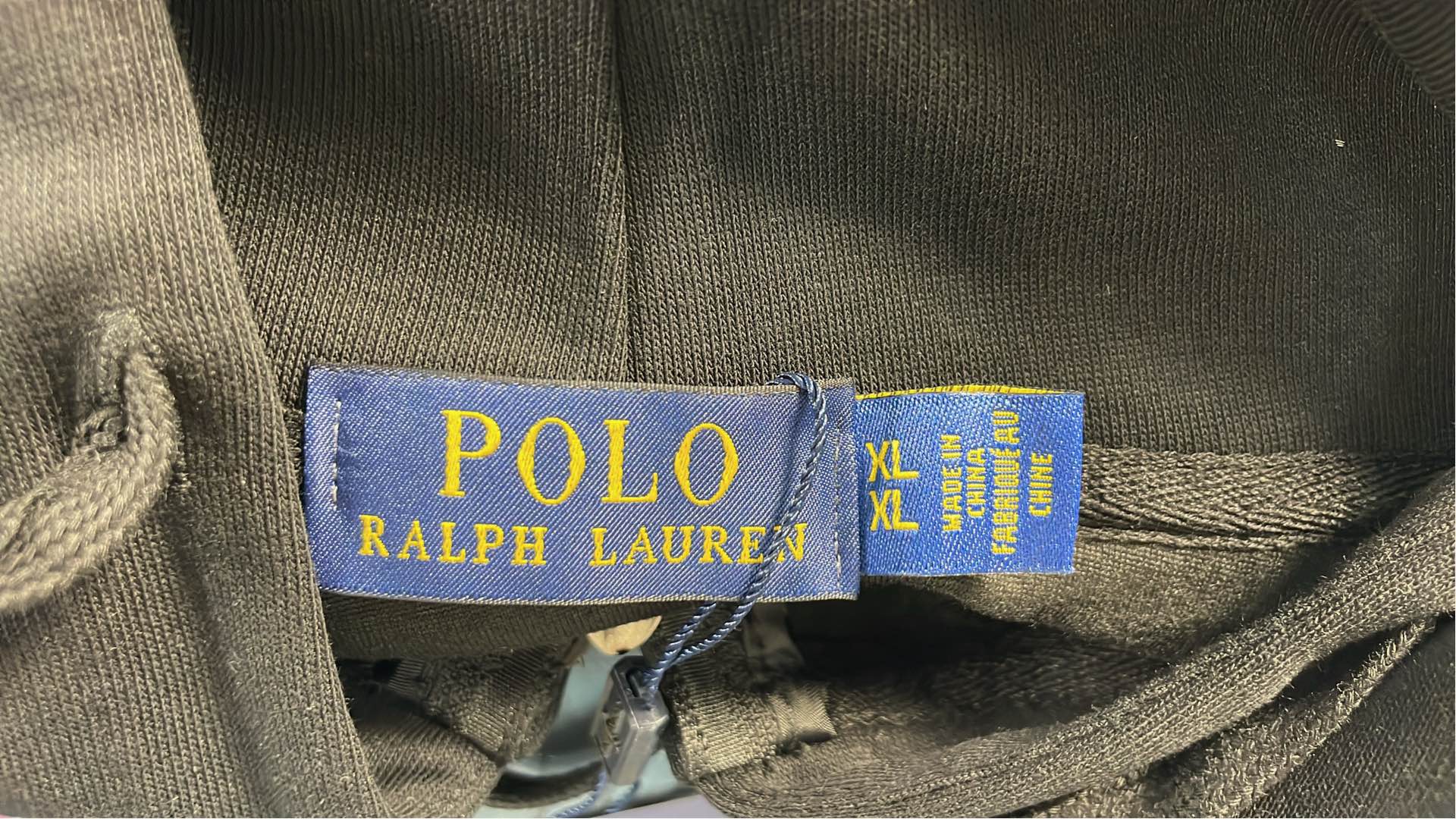 Polo Ralph Lauren Black Zip-Up Hoodie with Logo