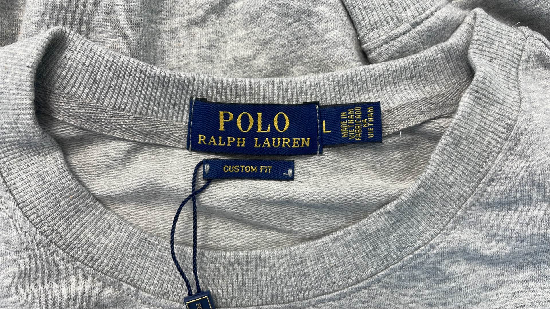 Polo Ralph Lauren White Crewneck Sweatshirt with Small Pony Logo