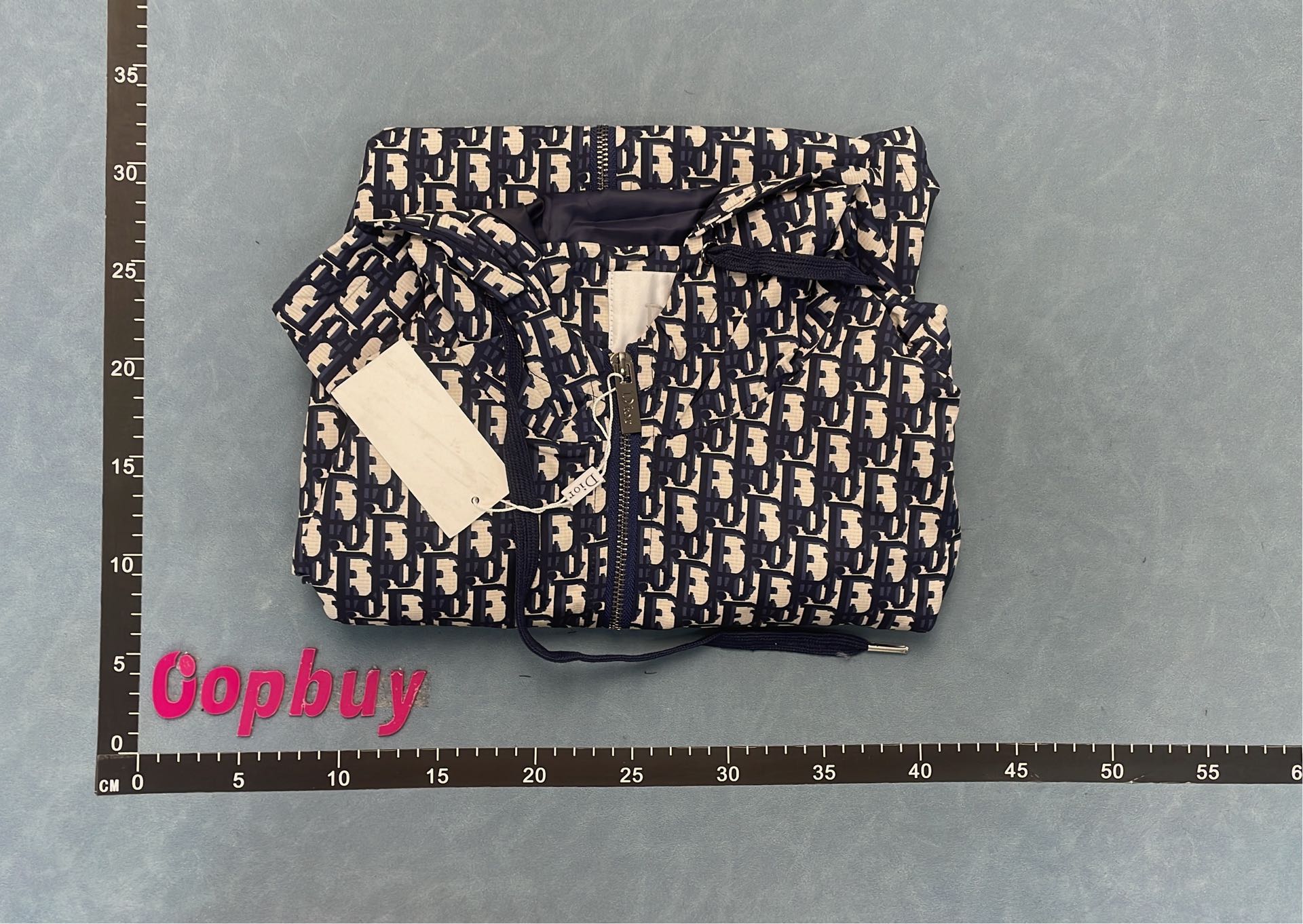 Dior White Bomber Jacket with Logo Stripe Design