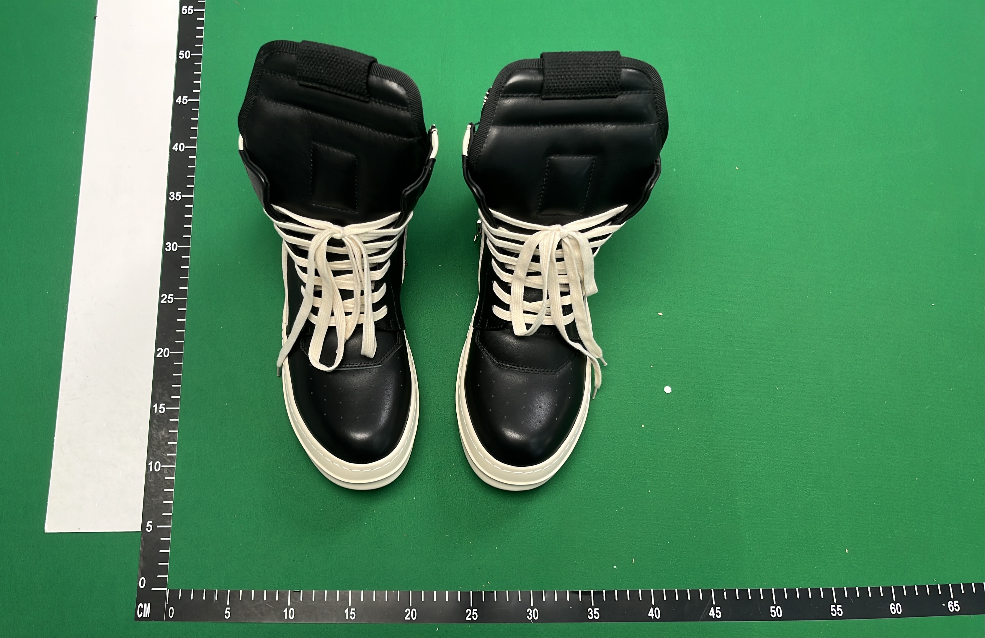 Balmain Black and Beige High-Top Sneakers with Wedge Heel