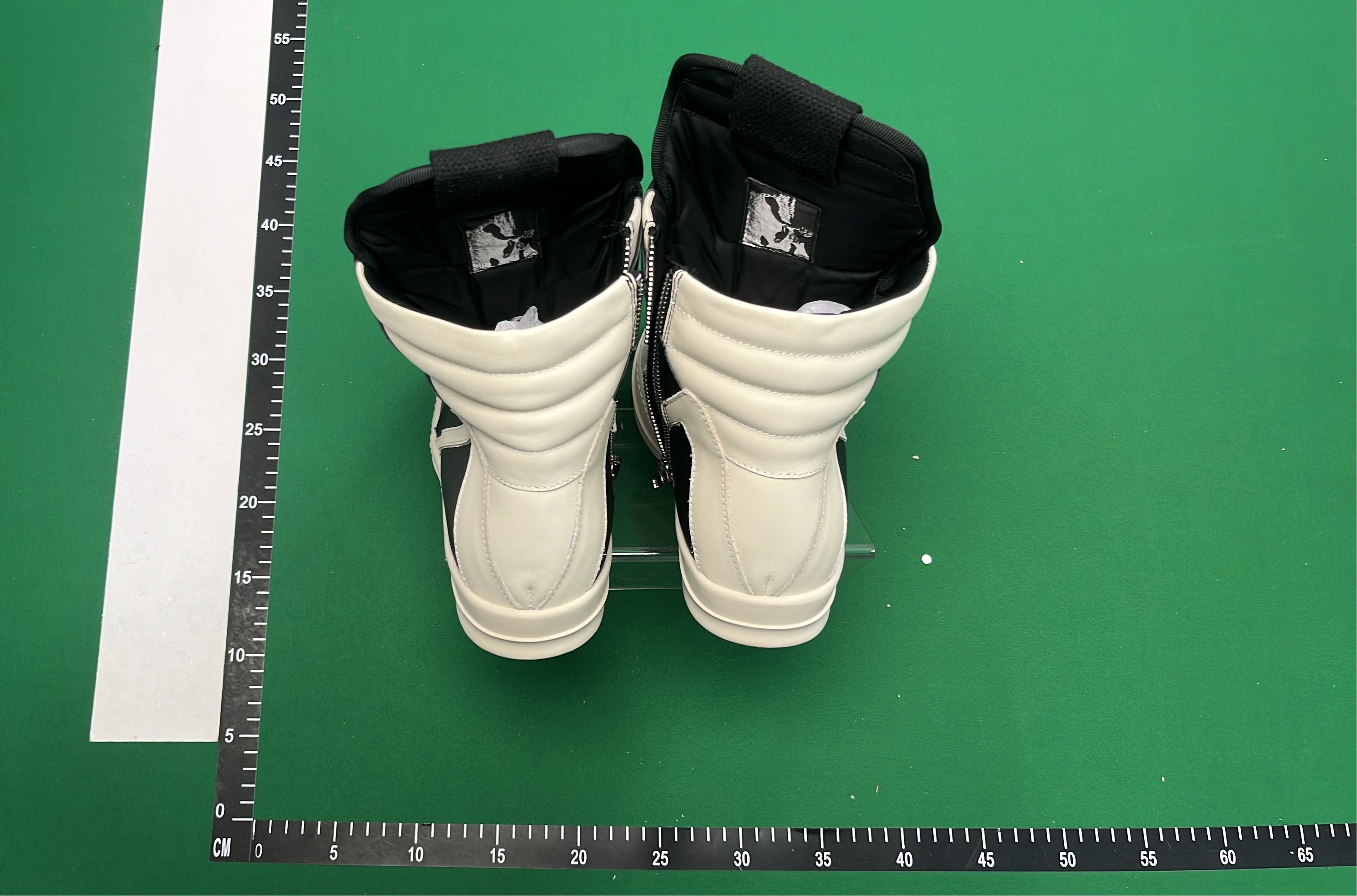 Balmain Black and Beige High-Top Sneakers with Wedge Heel