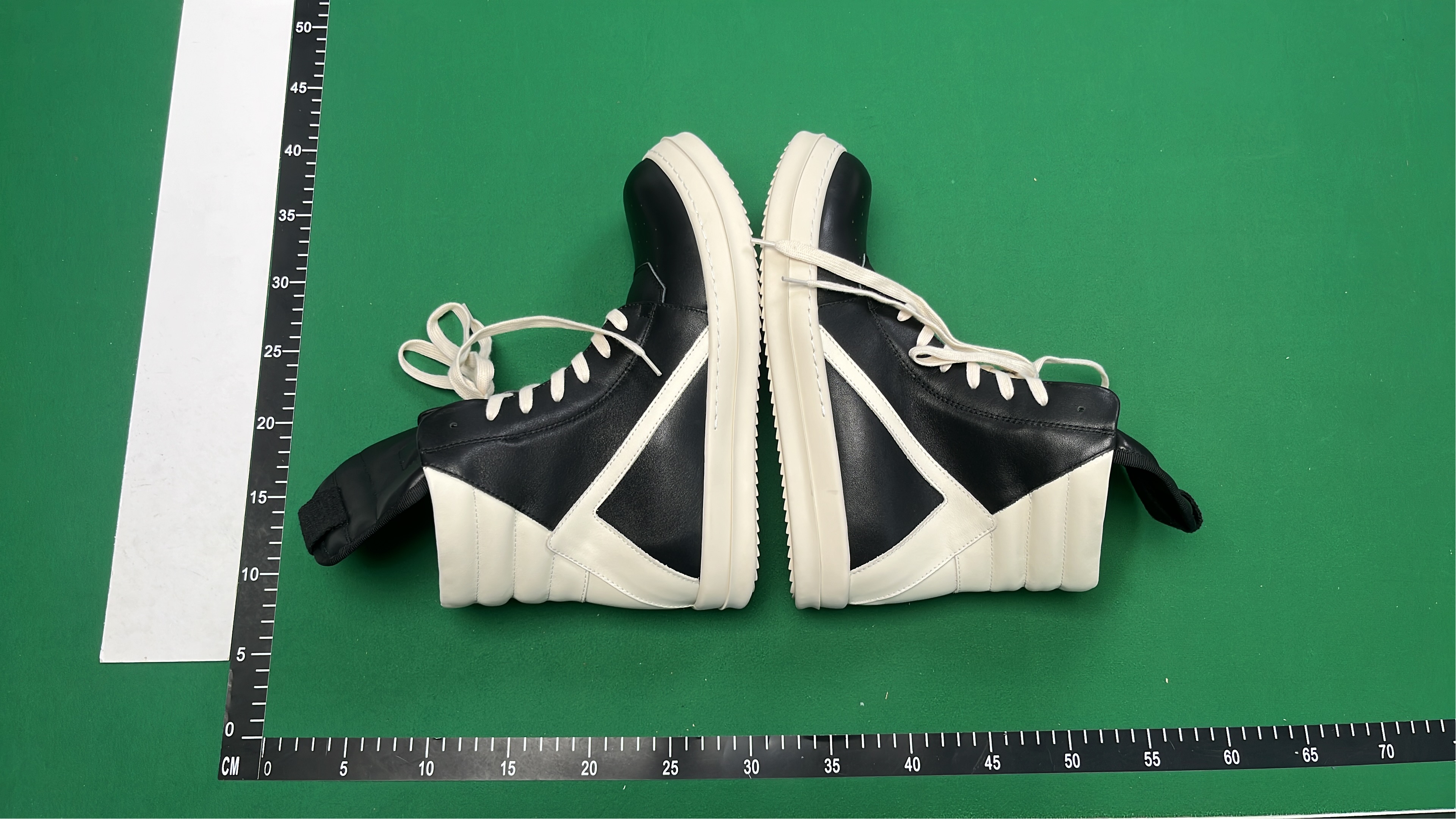 Balmain Black and Beige High-Top Sneakers with Wedge Heel