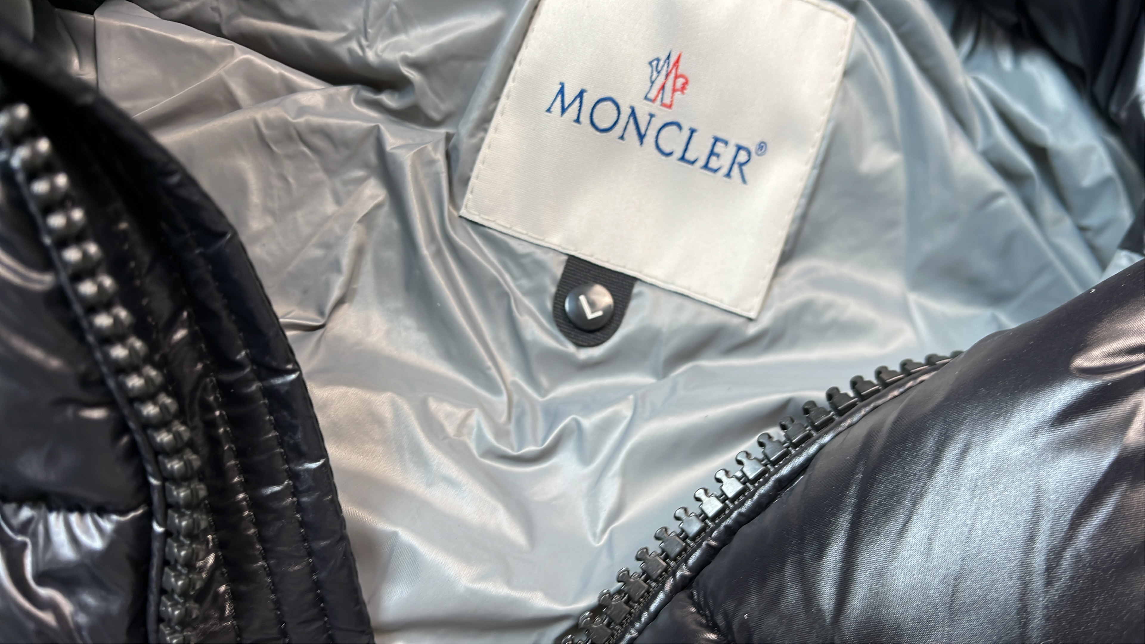 Moncler Black Puffer Jacket with Hood