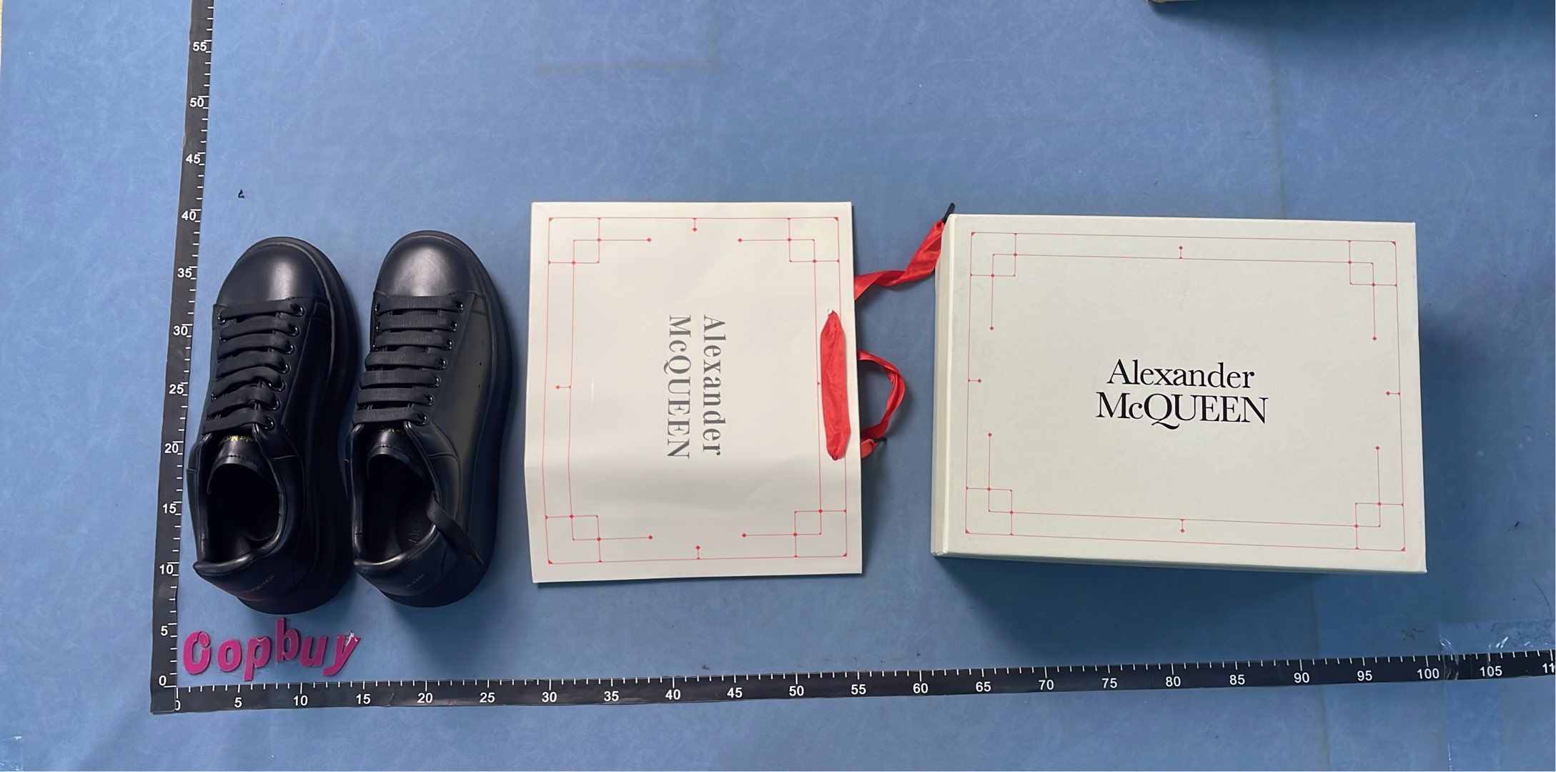 Alexander McQueen White Leather Sneakers with Thick Sole