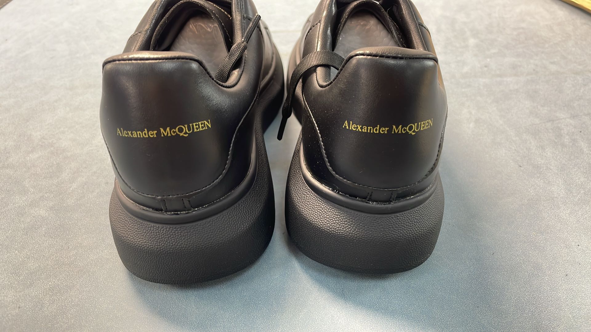 Alexander McQueen White Leather Sneakers with Thick Sole