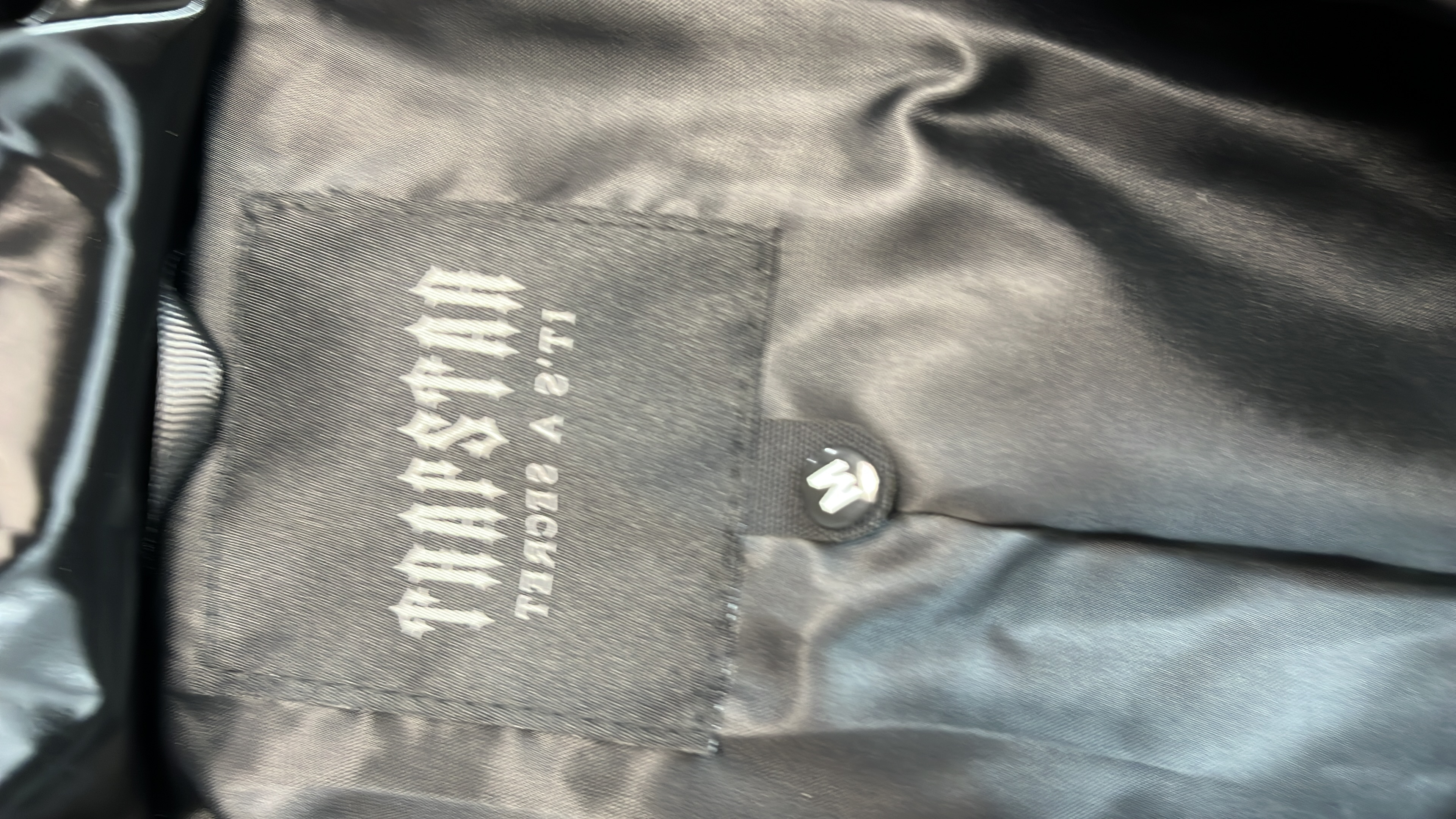Black Hooded Puffer Jacket with Embroidered Logo