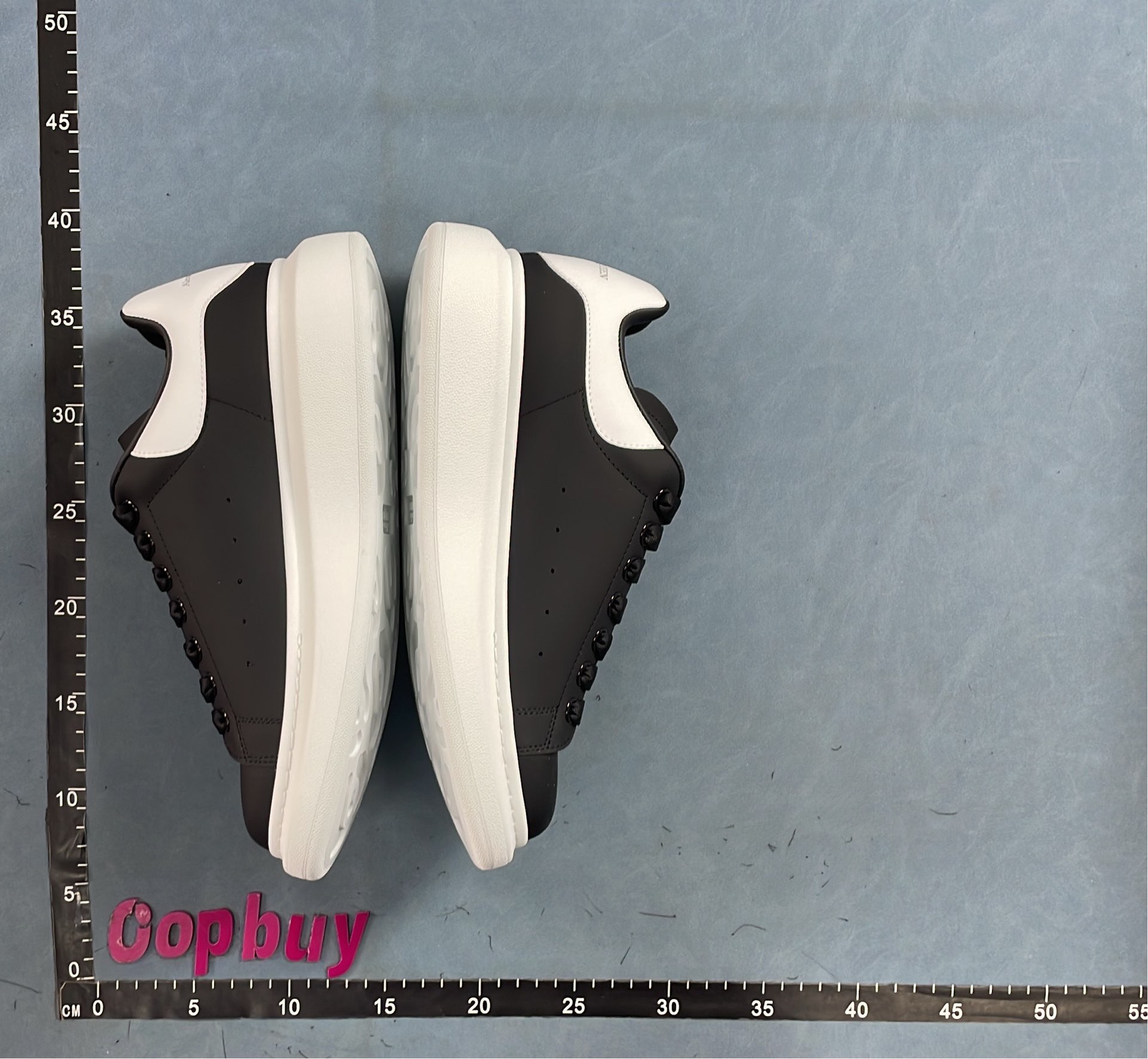 Alexander McQueen White Leather Sneakers with Thick Sole
