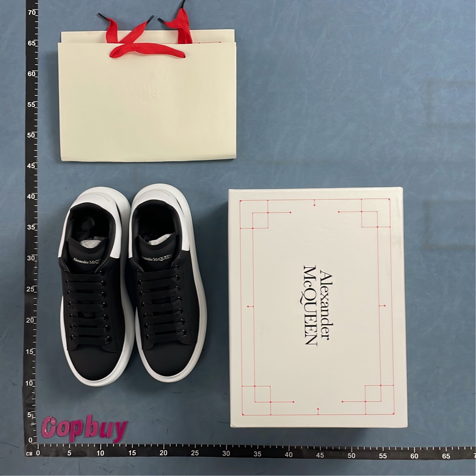 Alexander McQueen White Leather Sneakers with Thick Sole