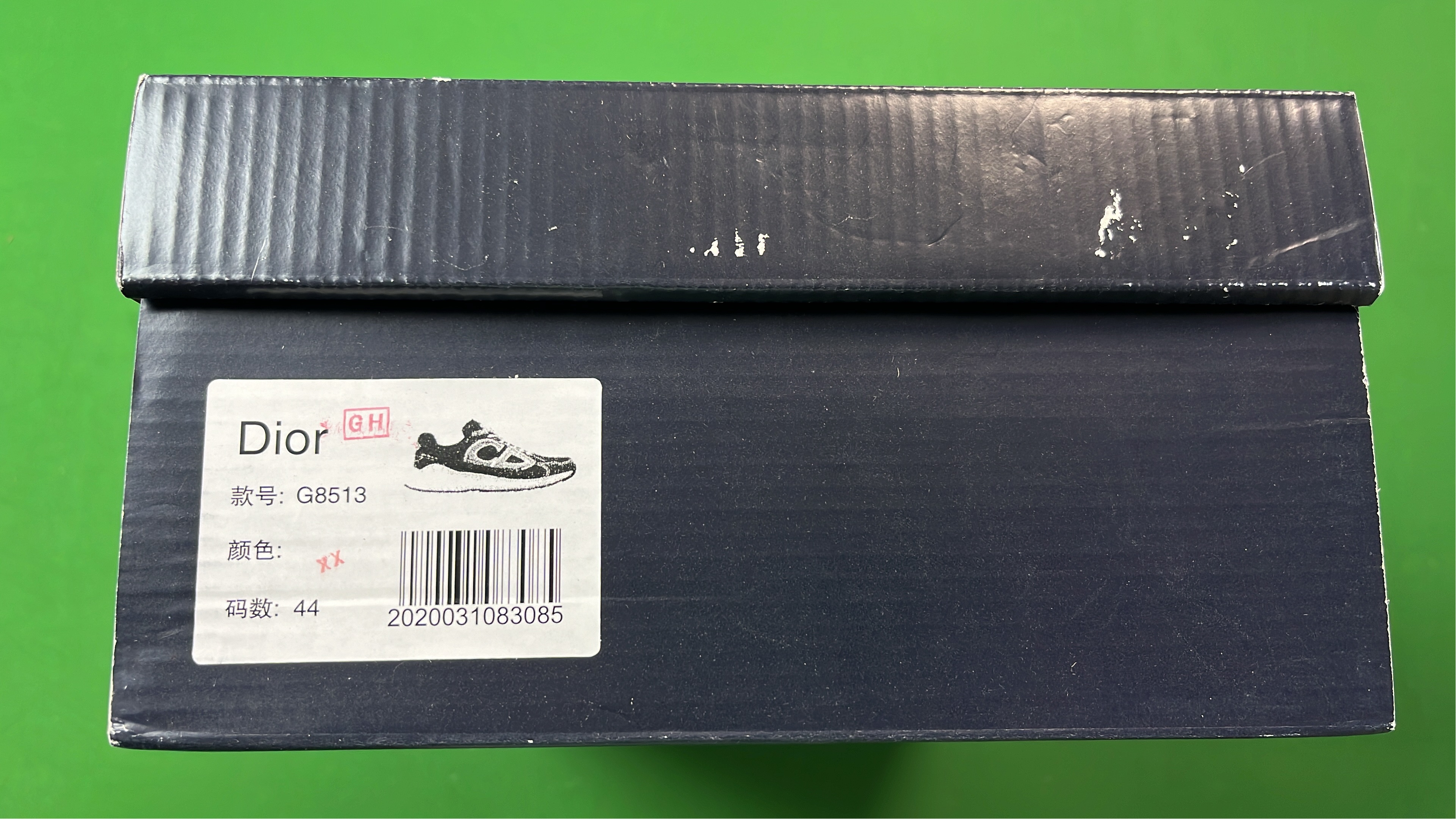 Dior Black Sneakers with White Stitching and Logo Detail
