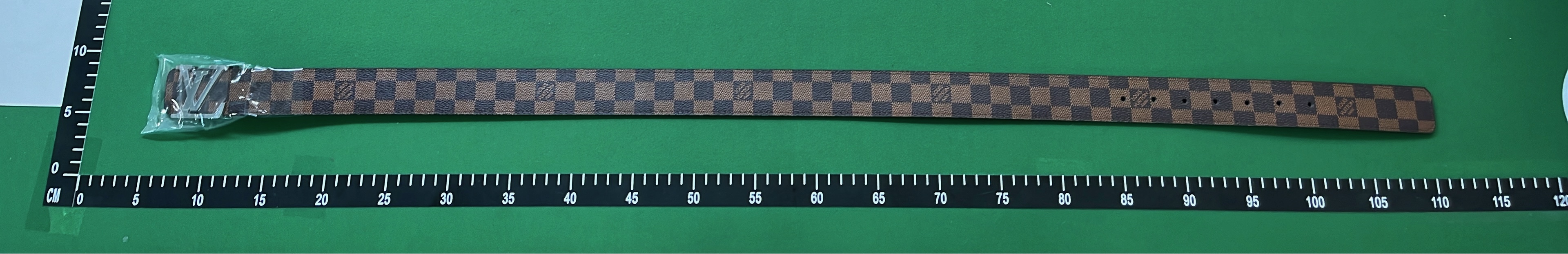 LV Monogram Canvas Belt with Gold Buckle