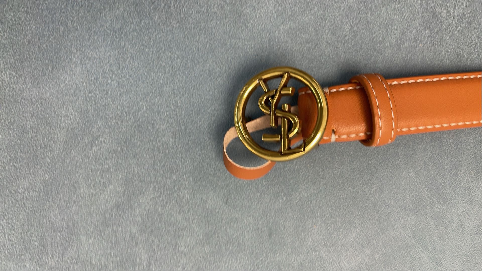YSL Logo Buckle Leather Belt for Women