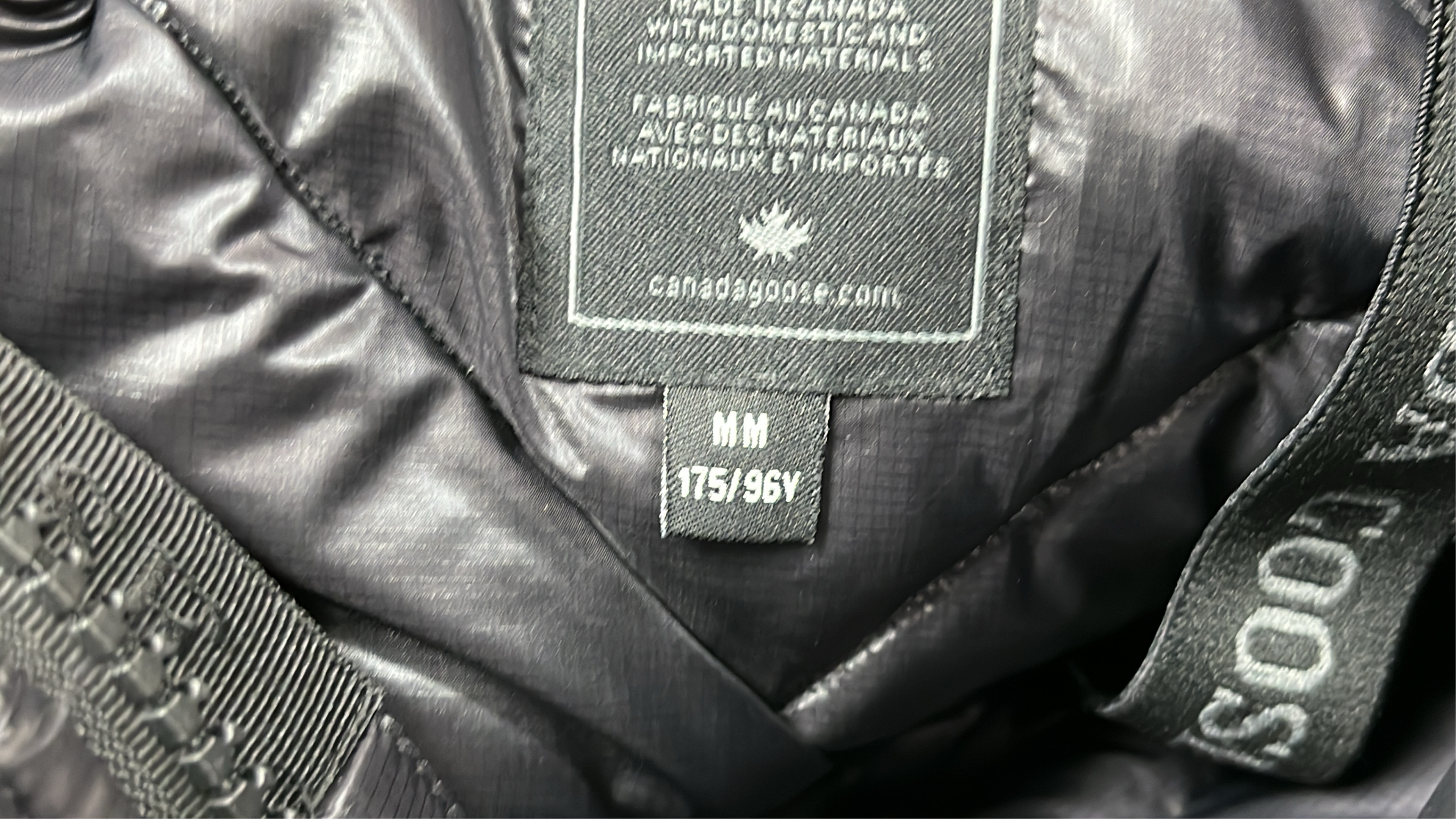 Canada Goose Black Down Jacket with Hood