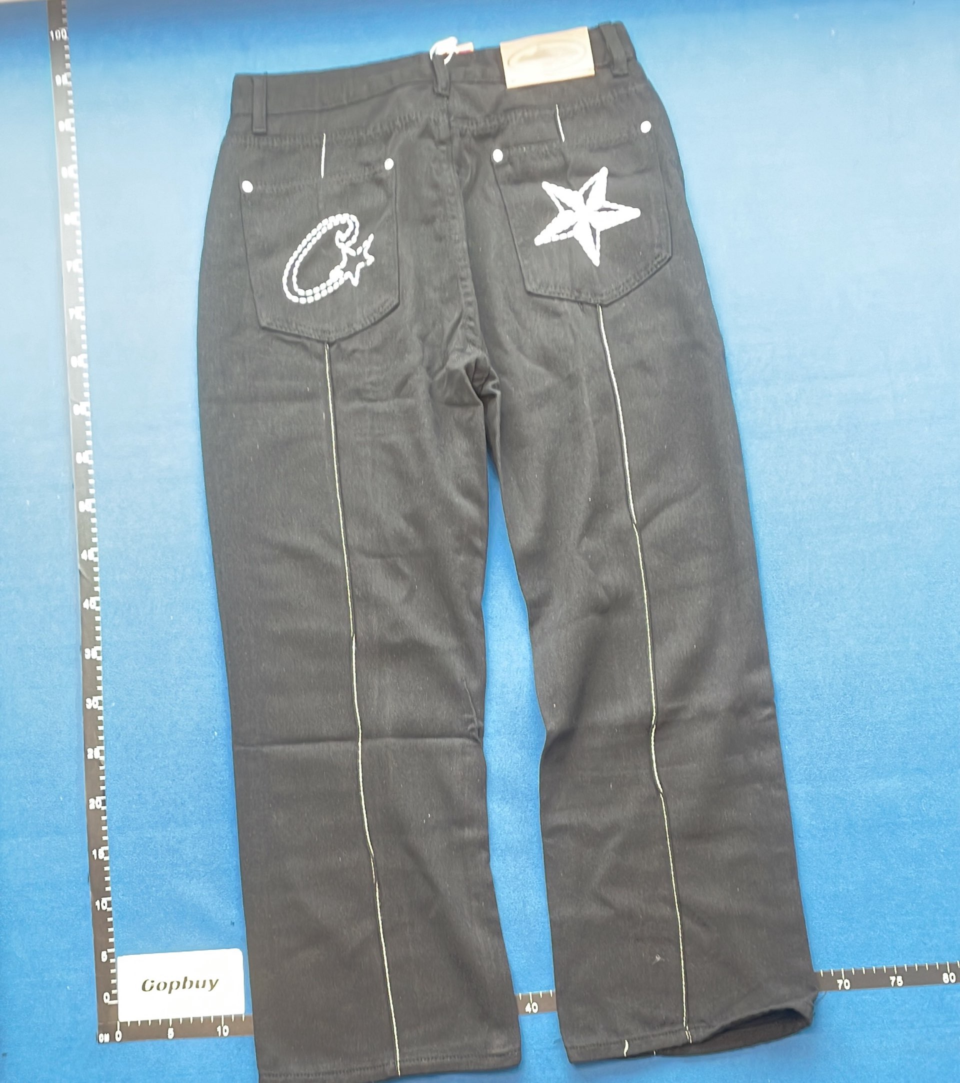 Star Embroidery Denim Pants and Shorts for Men