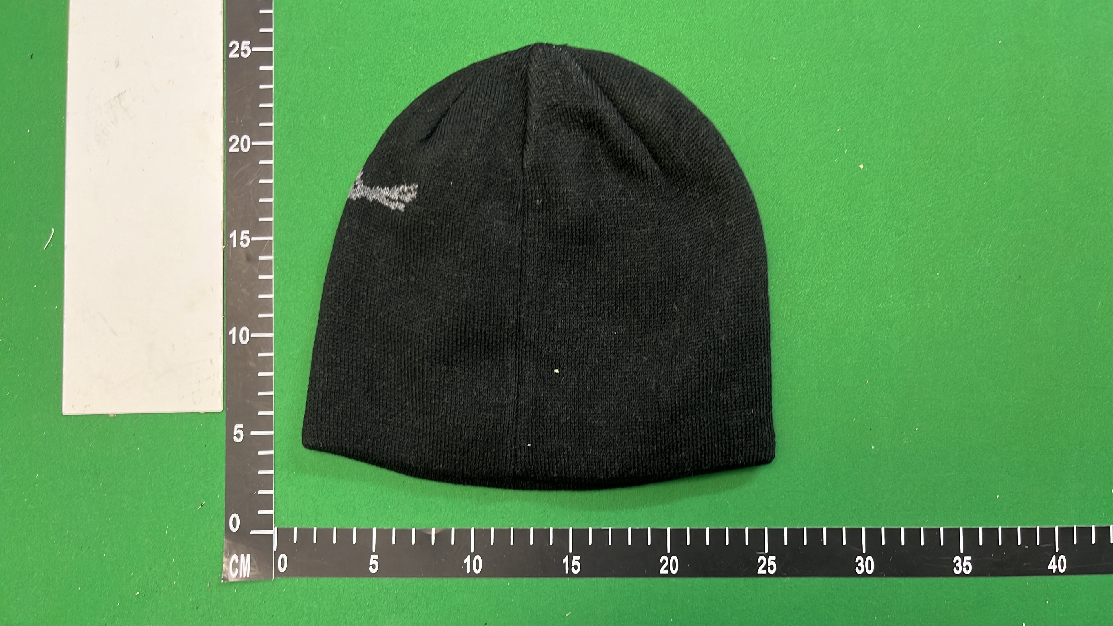Blue Knit Beanie with White Horse Pattern