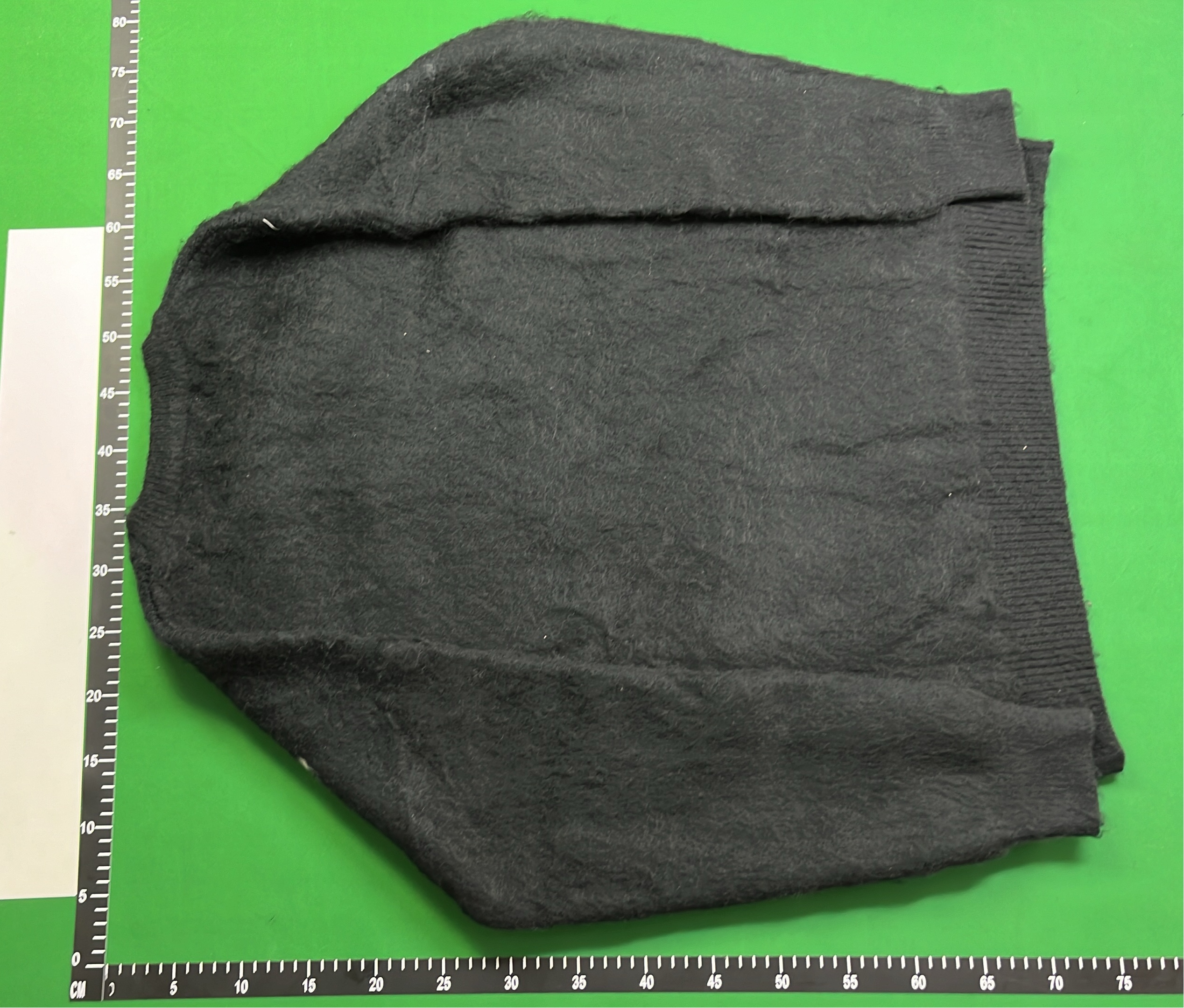 Black Knit Sweater with White Pattern Design