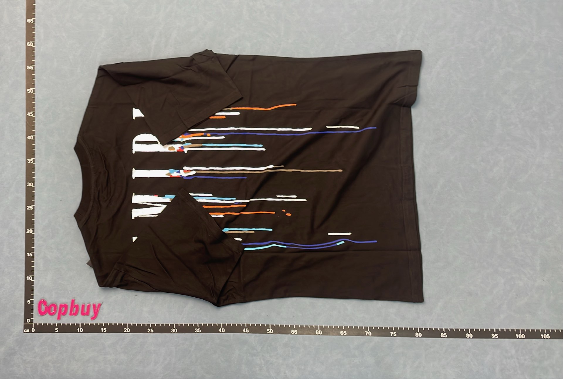 AMIRI Black T-Shirt with Logo Print and Gradient Design