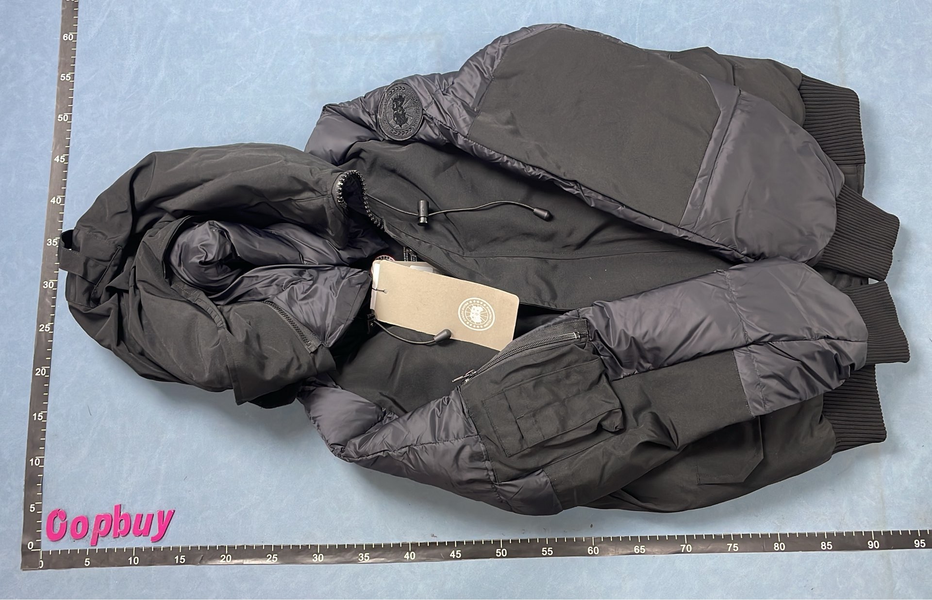 Canada Goose Down Jacket White Black Hooded Winter Coat