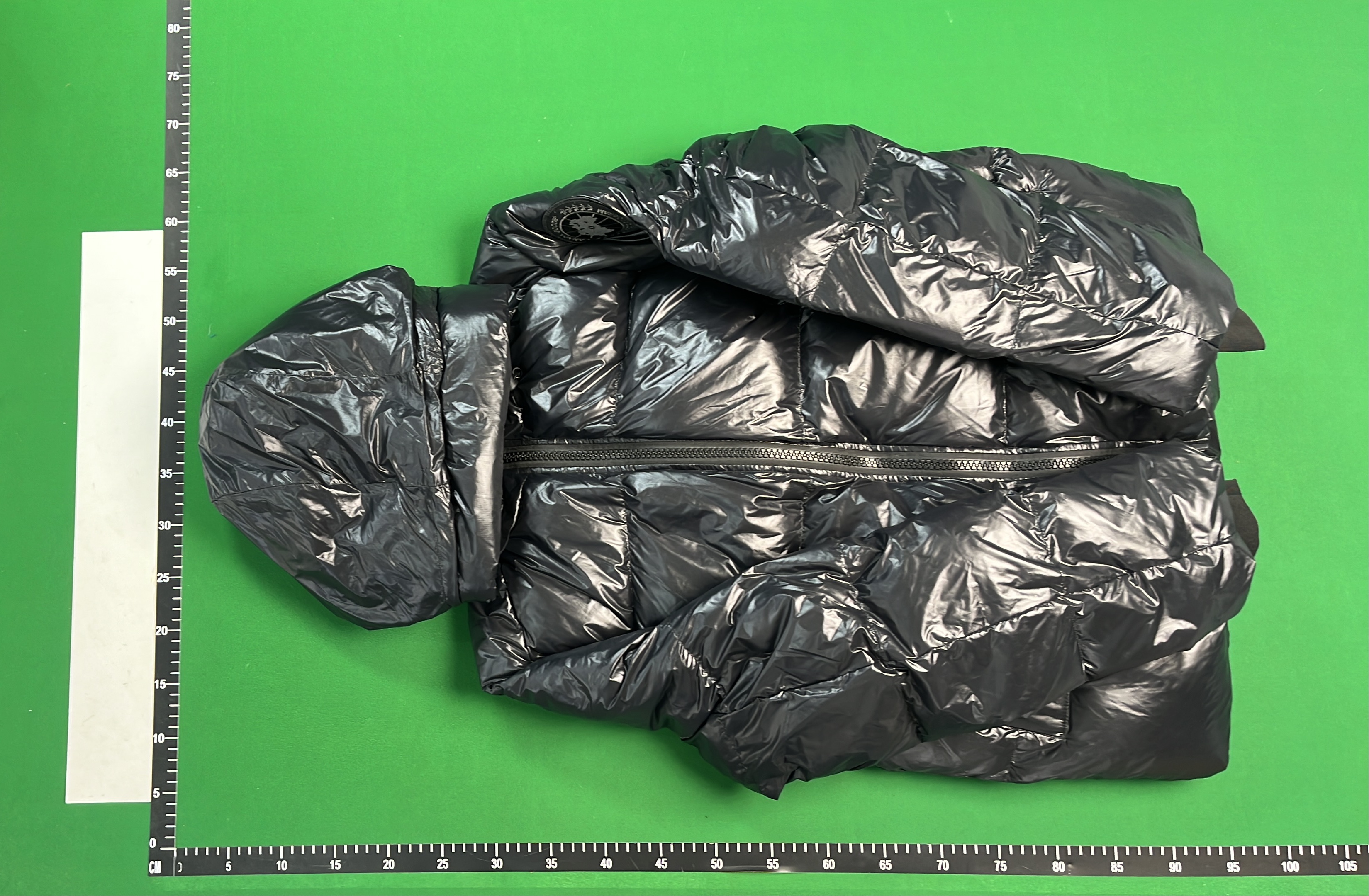 Black Moncler Down Jacket with Logo Patch