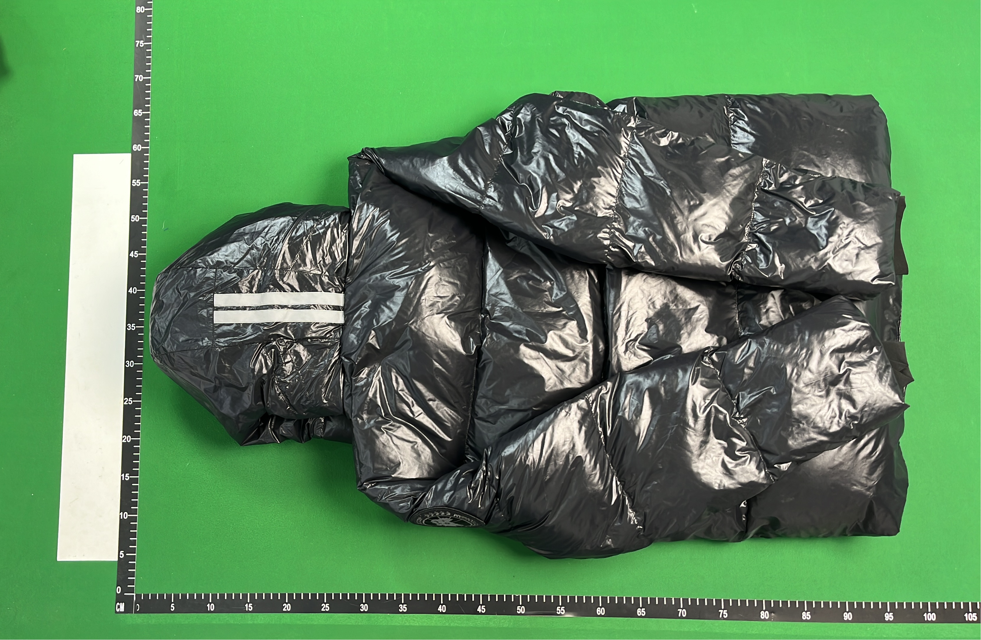 Black Moncler Down Jacket with Logo Patch