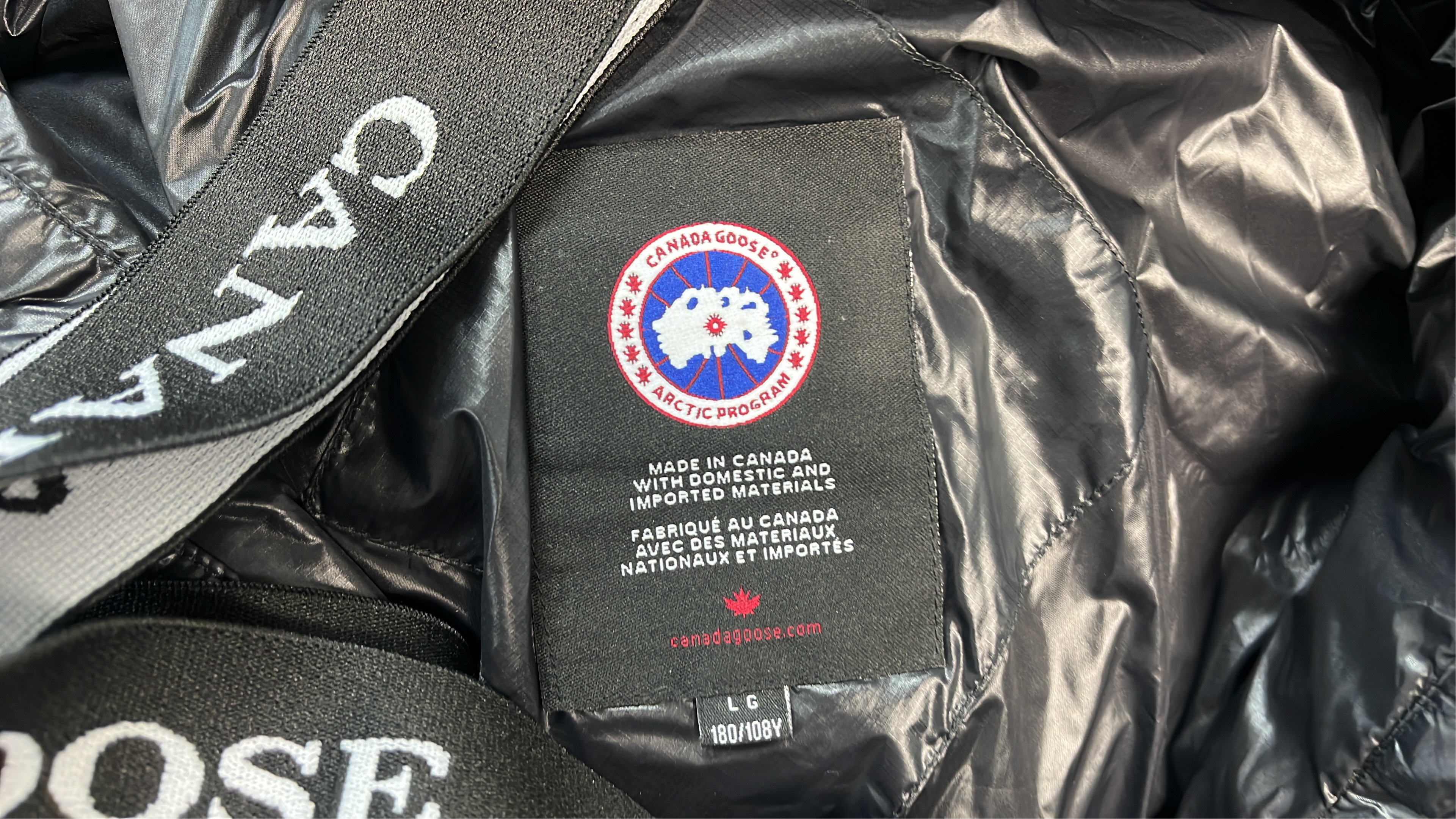 Black Moncler Down Jacket with Logo Patch