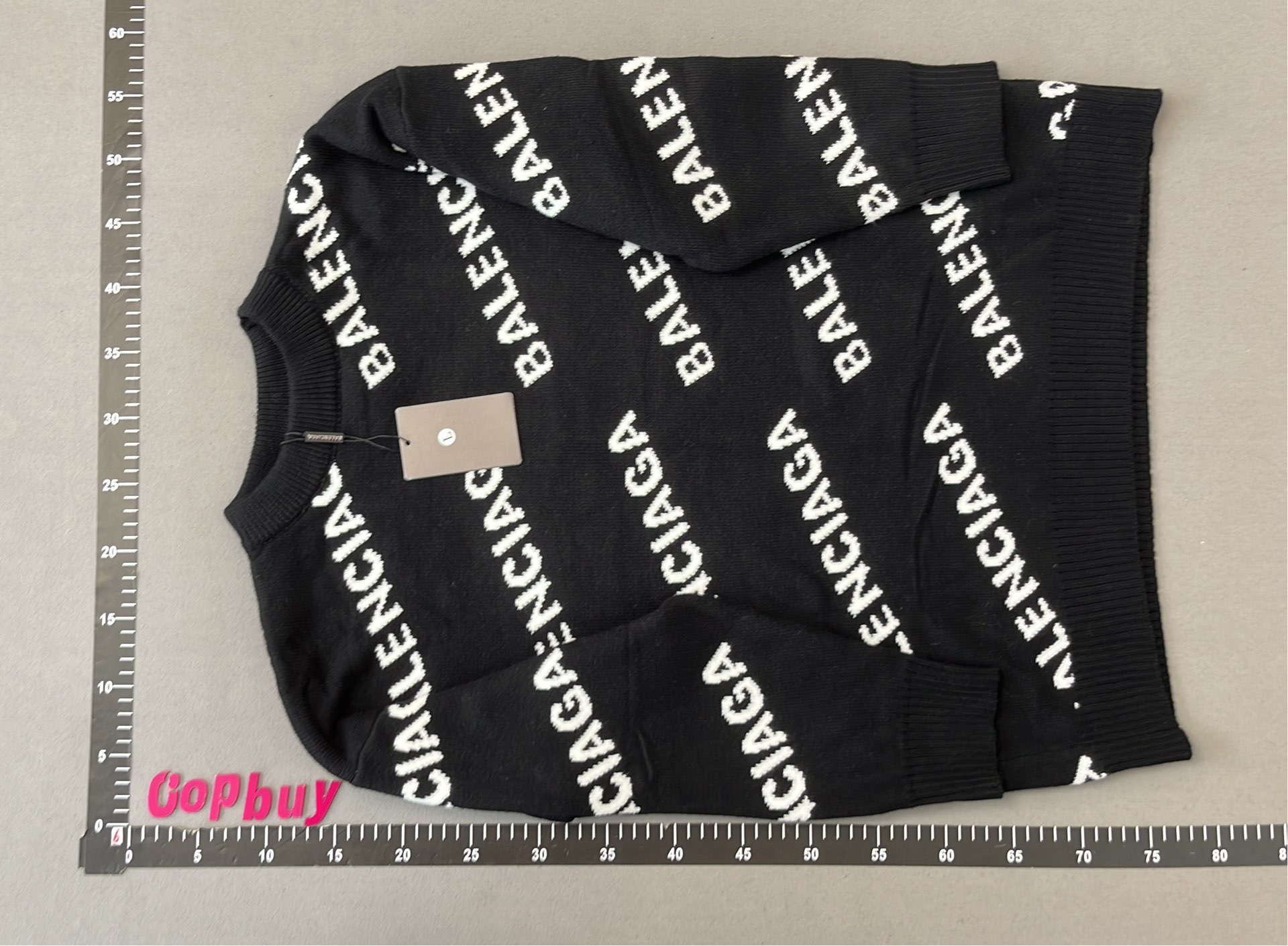 Balenciaga Black Logo Knit Sweater