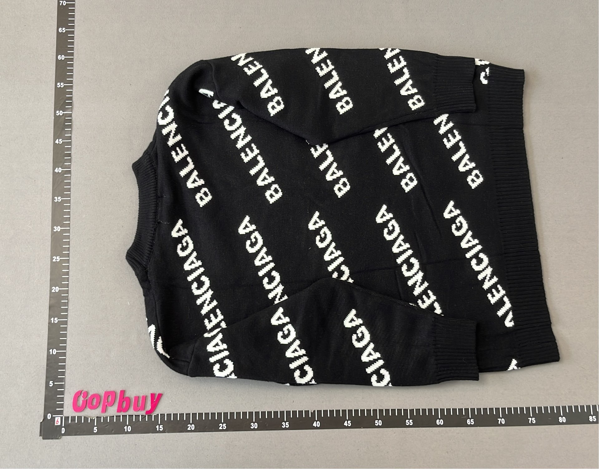 Balenciaga Black Logo Knit Sweater