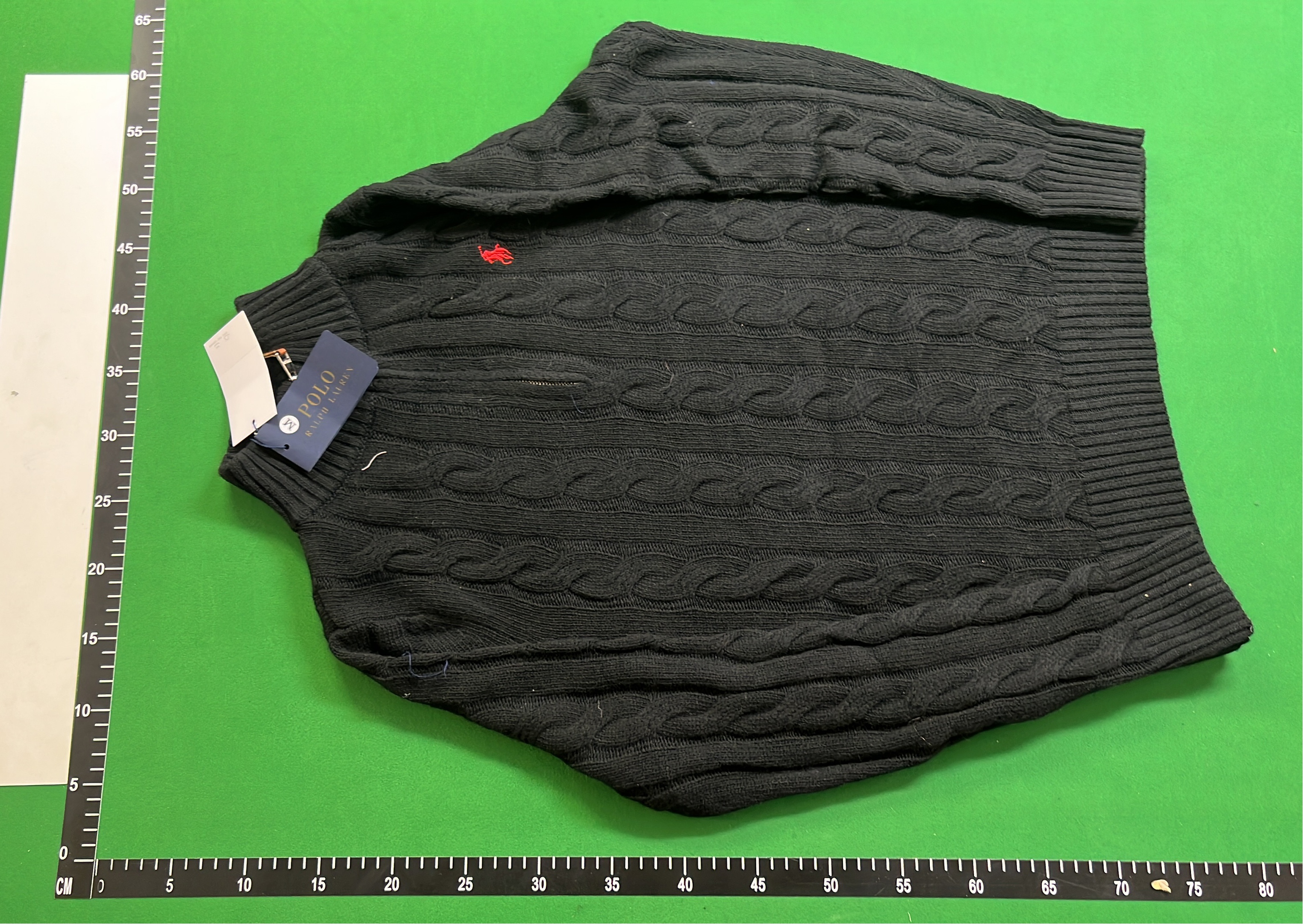 White Cable Knit Half-Zip Sweater for Men