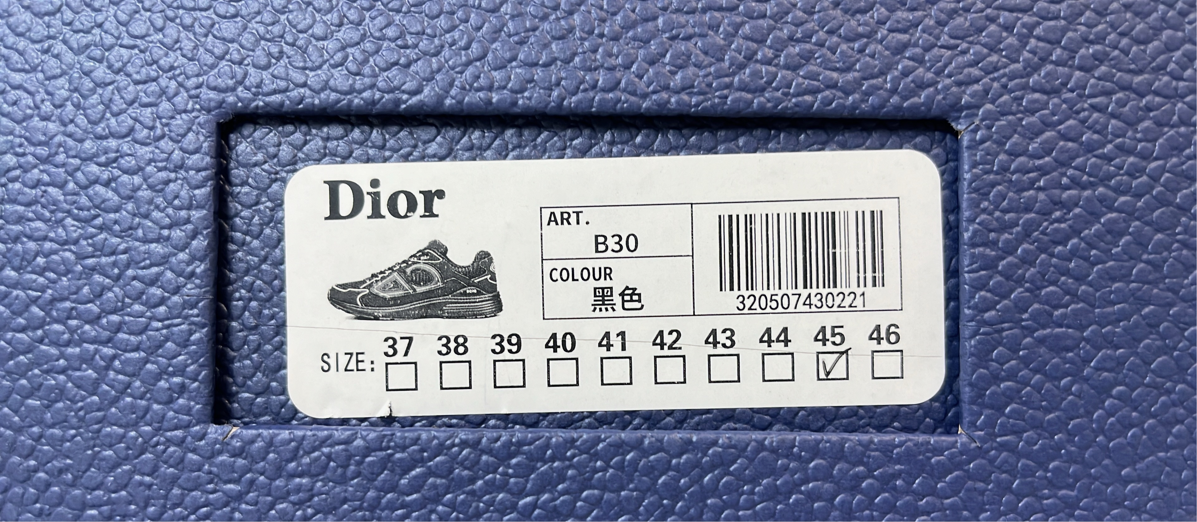 Dior Men's Sneakers - Black, White, Gray & Orange Athletic Shoes