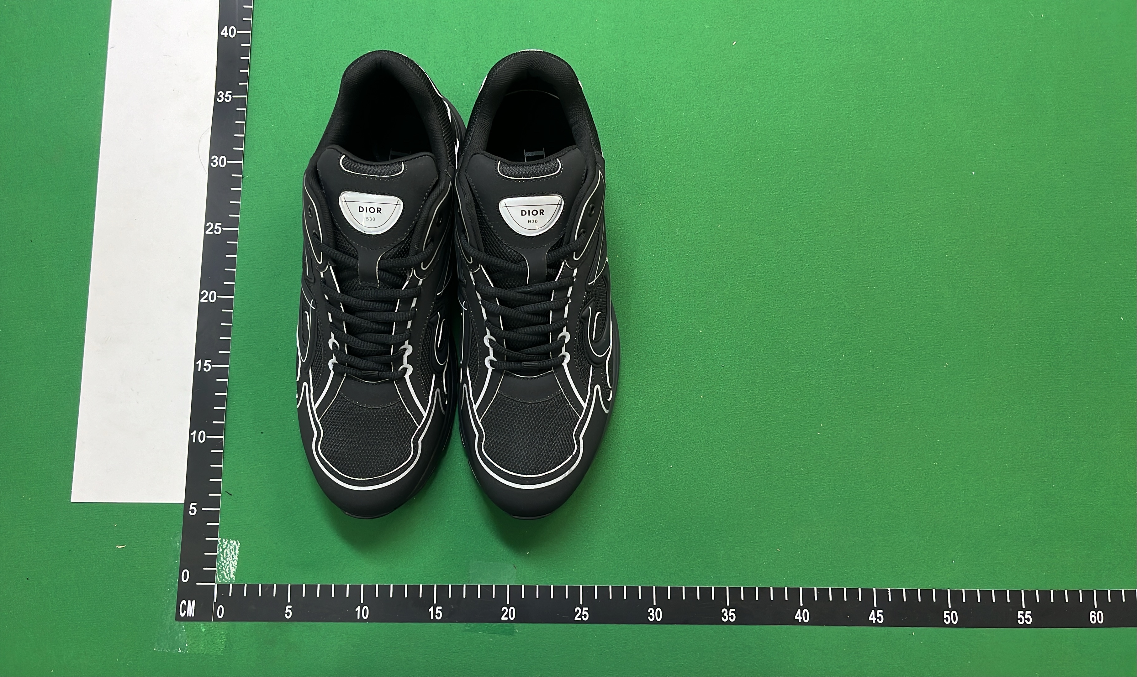 Dior Men's Sneakers - Black, White, Gray & Orange Athletic Shoes