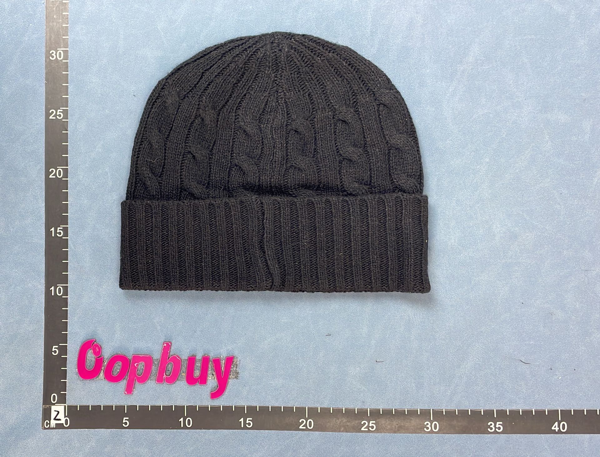 Cable Knit Beanie Hat with Embroidered Pony Logo