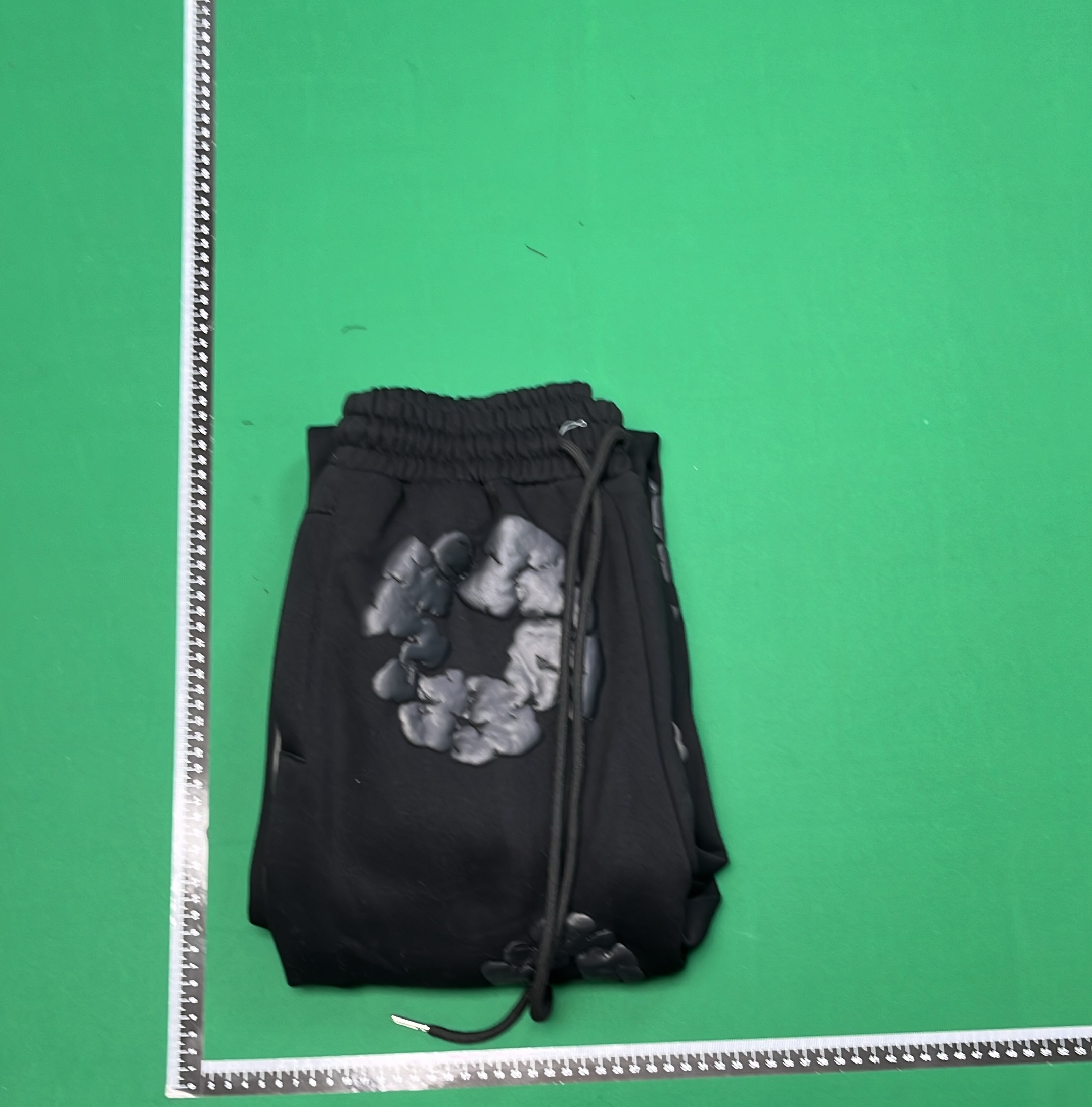 Off-White Floral Hoodie Set - Black and Blue