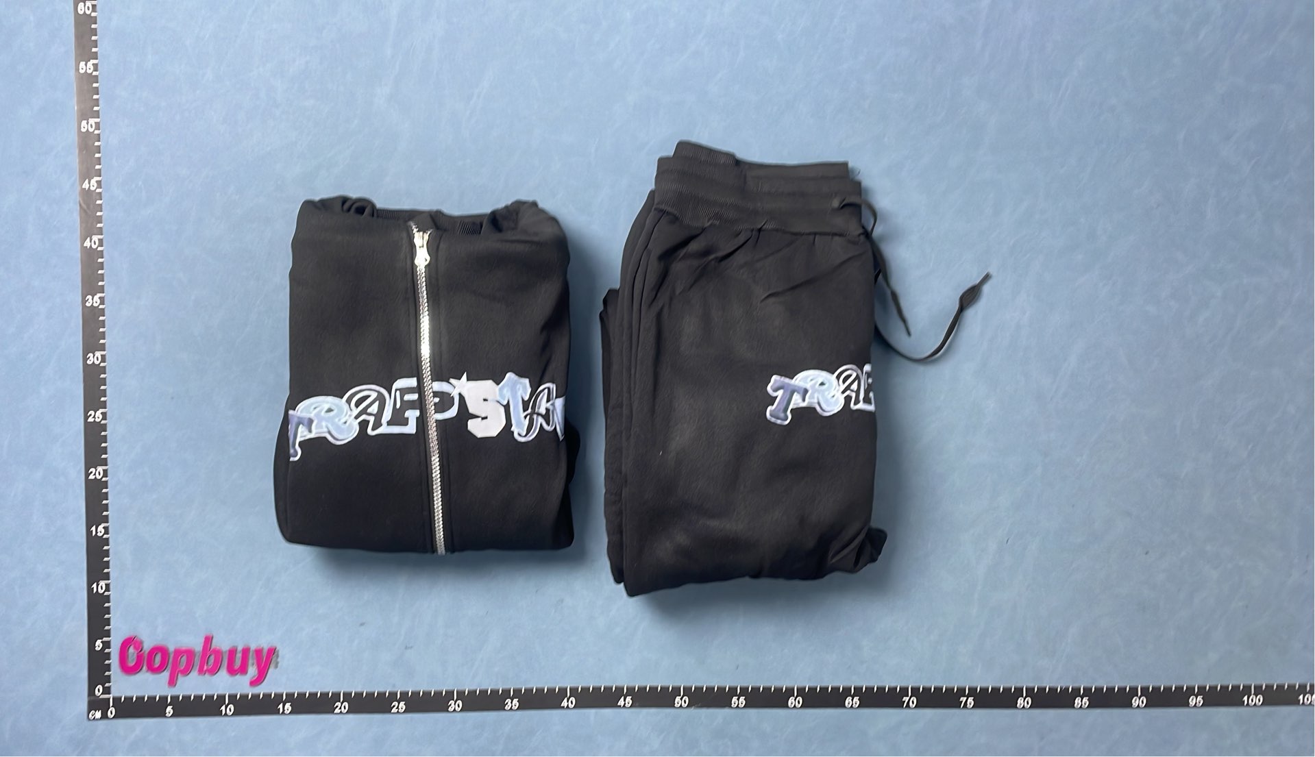 Men's Black and Gray Track Suit Set with Logo