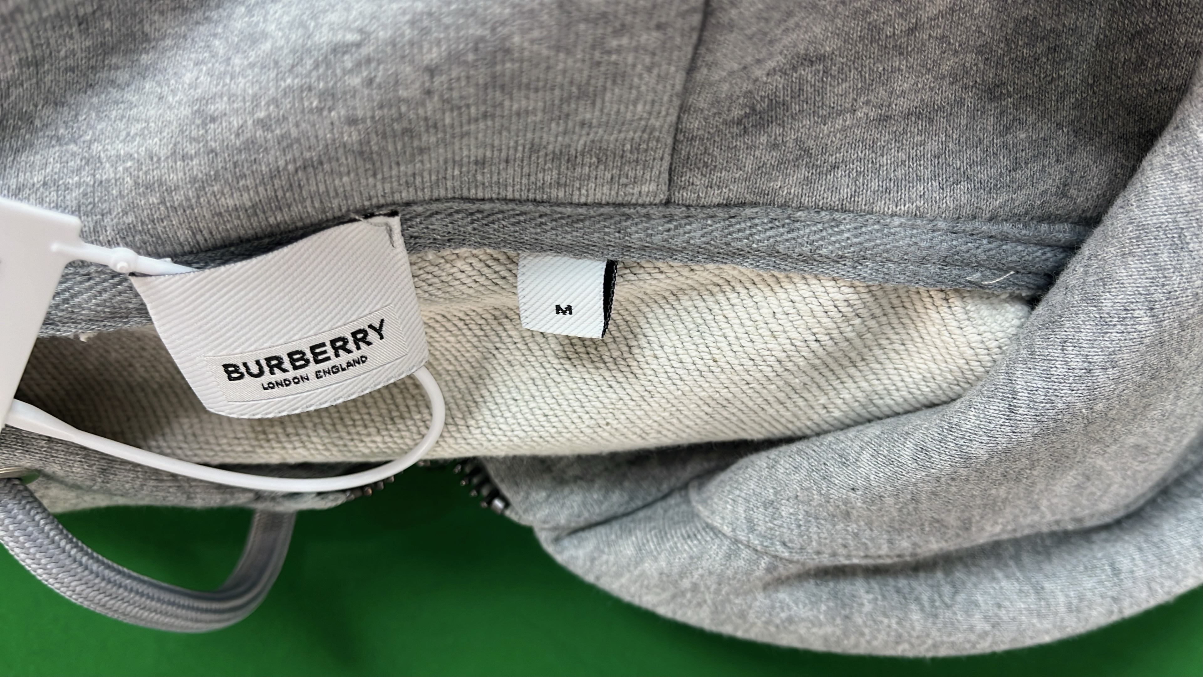 Burberry Hoodie Sweatshirt with Logo Print and Check Pattern
