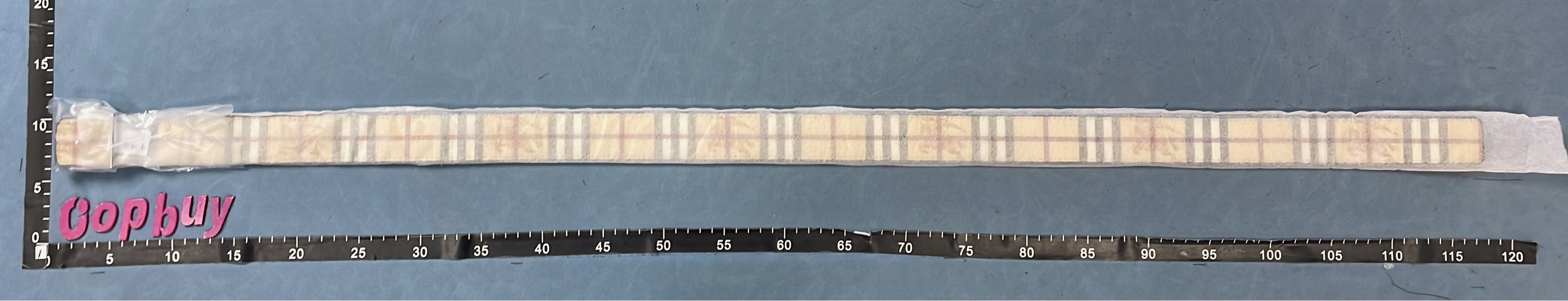 Burberry Monogram Belt with Gold Buckle