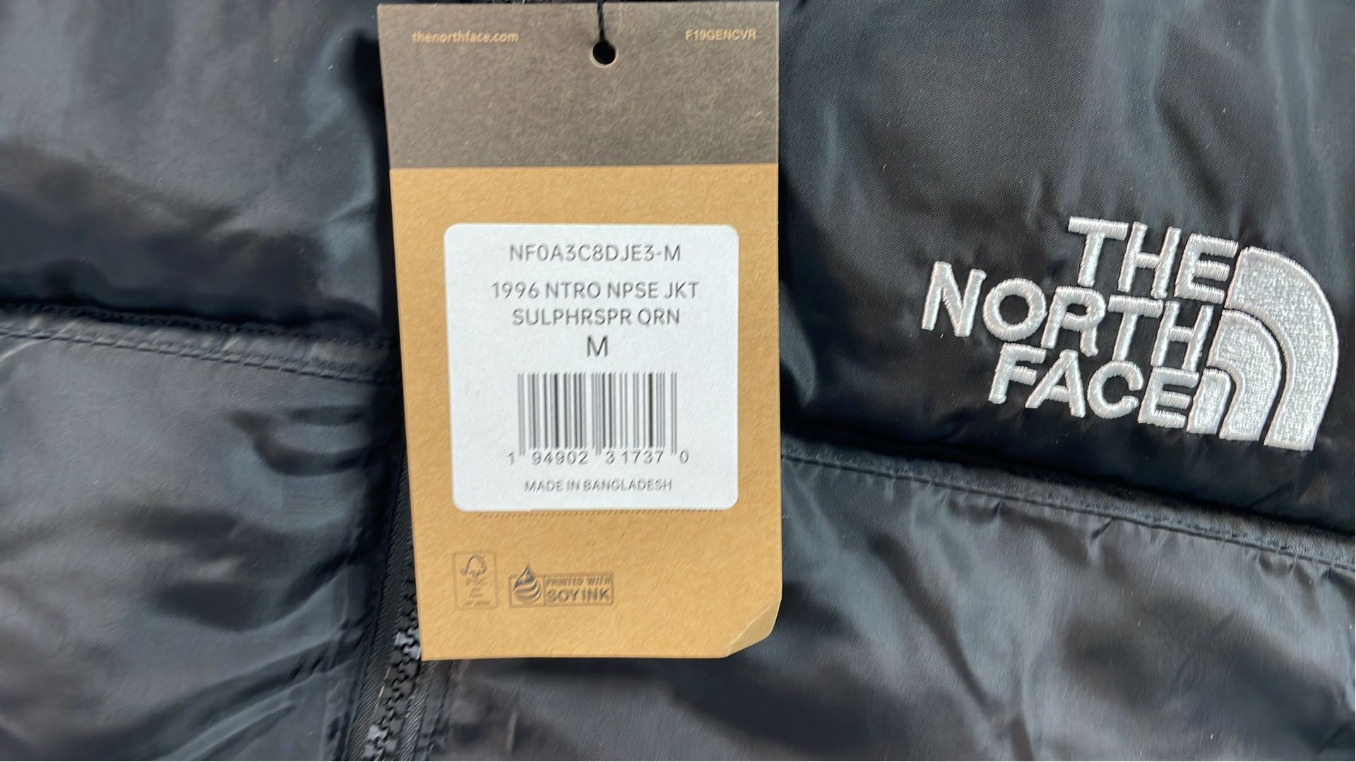 The North Face White Black Puffer Jacket