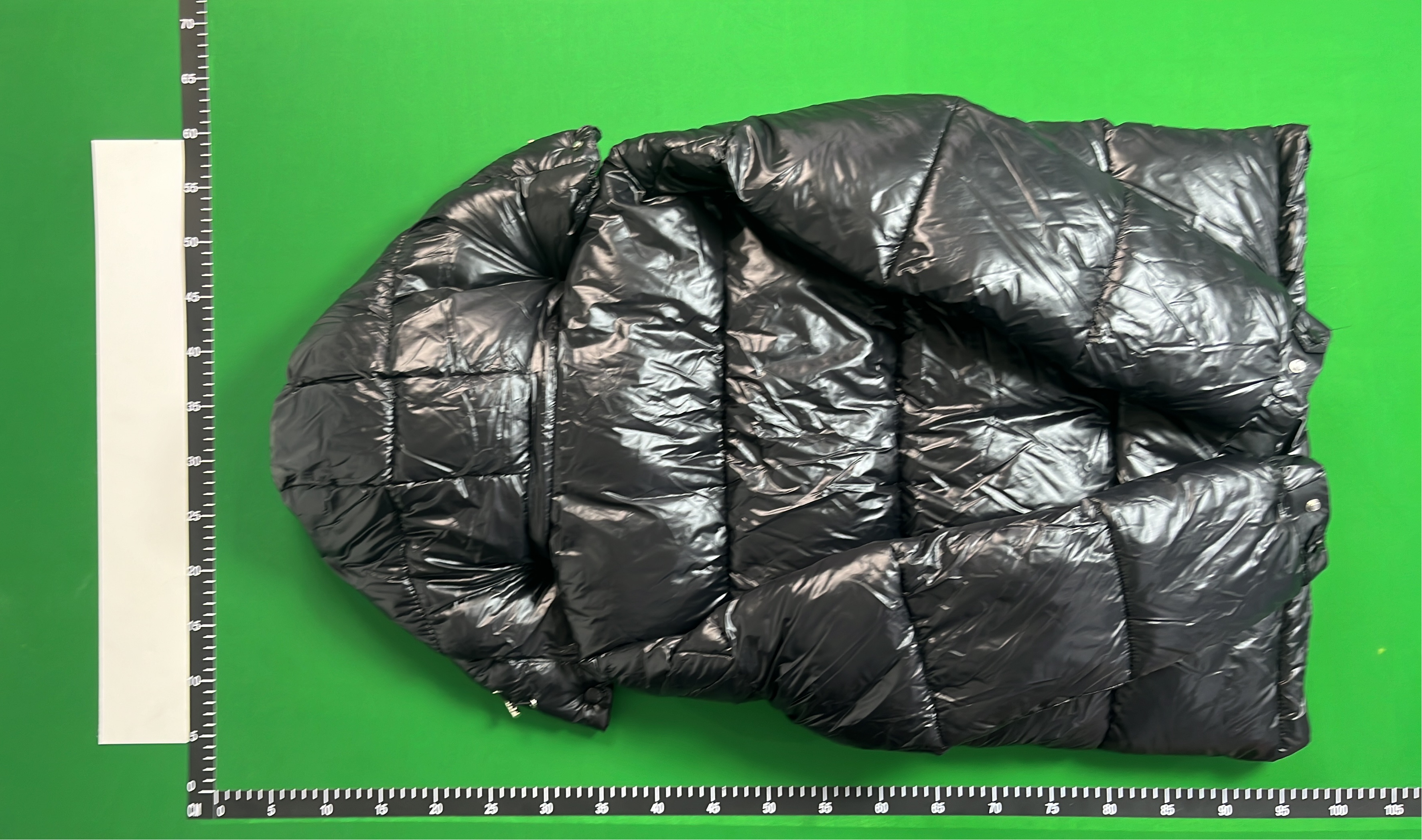 Men's Black Quilted Down Jacket with Hood