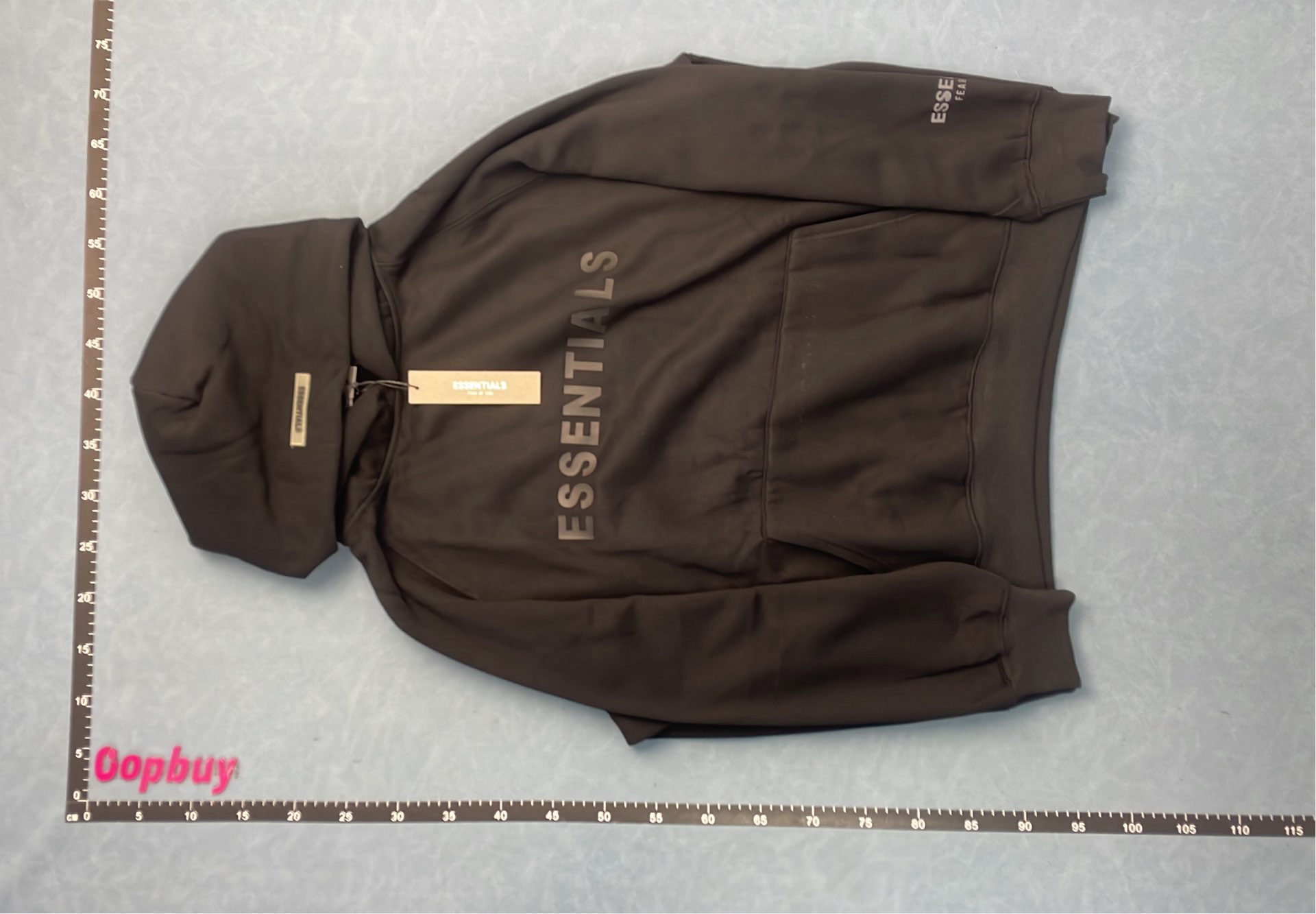 Black Essentials Hoodie with Subtle Logo Design